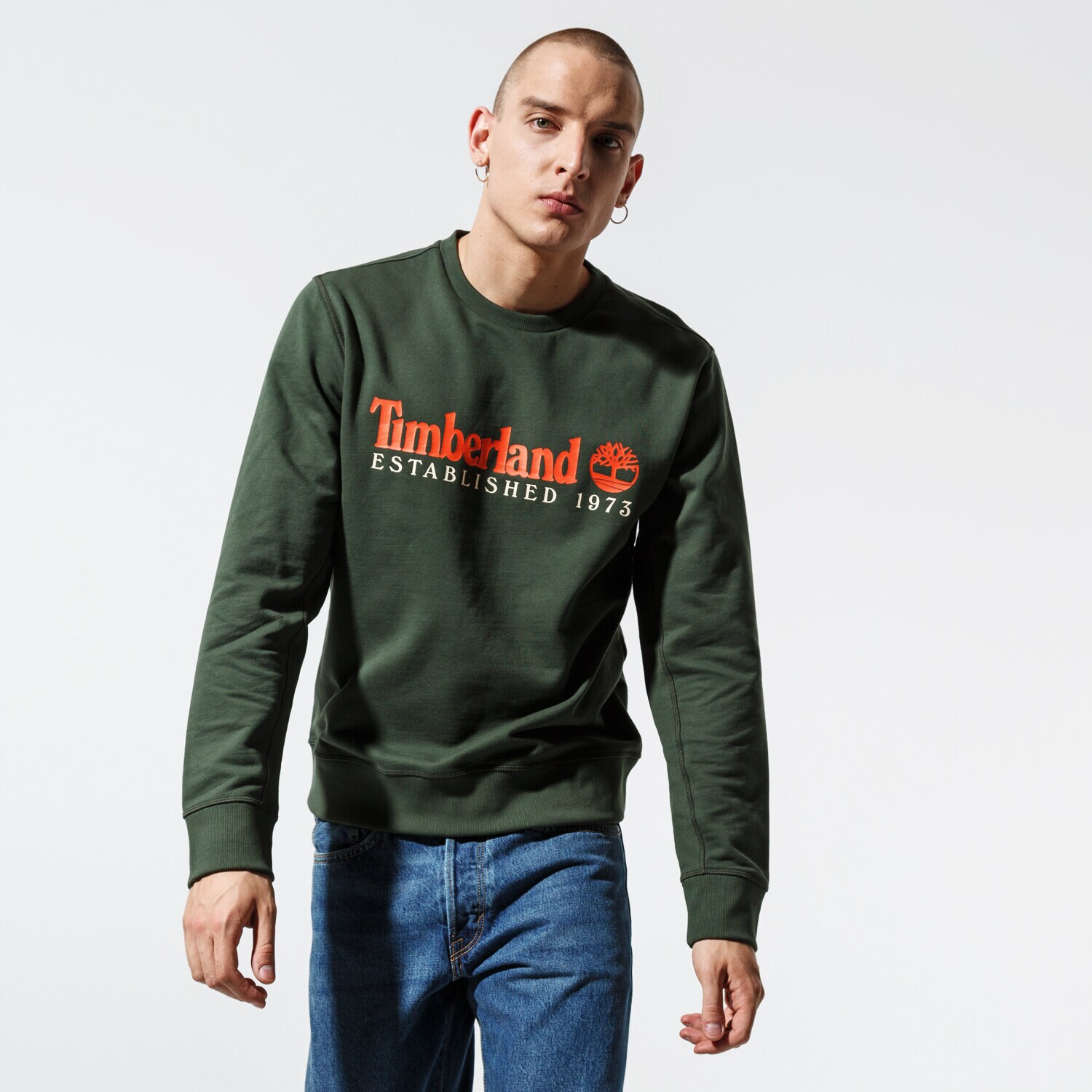 Herren TIMBERLAND SWEATSHIRT ESSENTIAL ESTABLISHED 1973 TB0A1Y3BU311 Grün