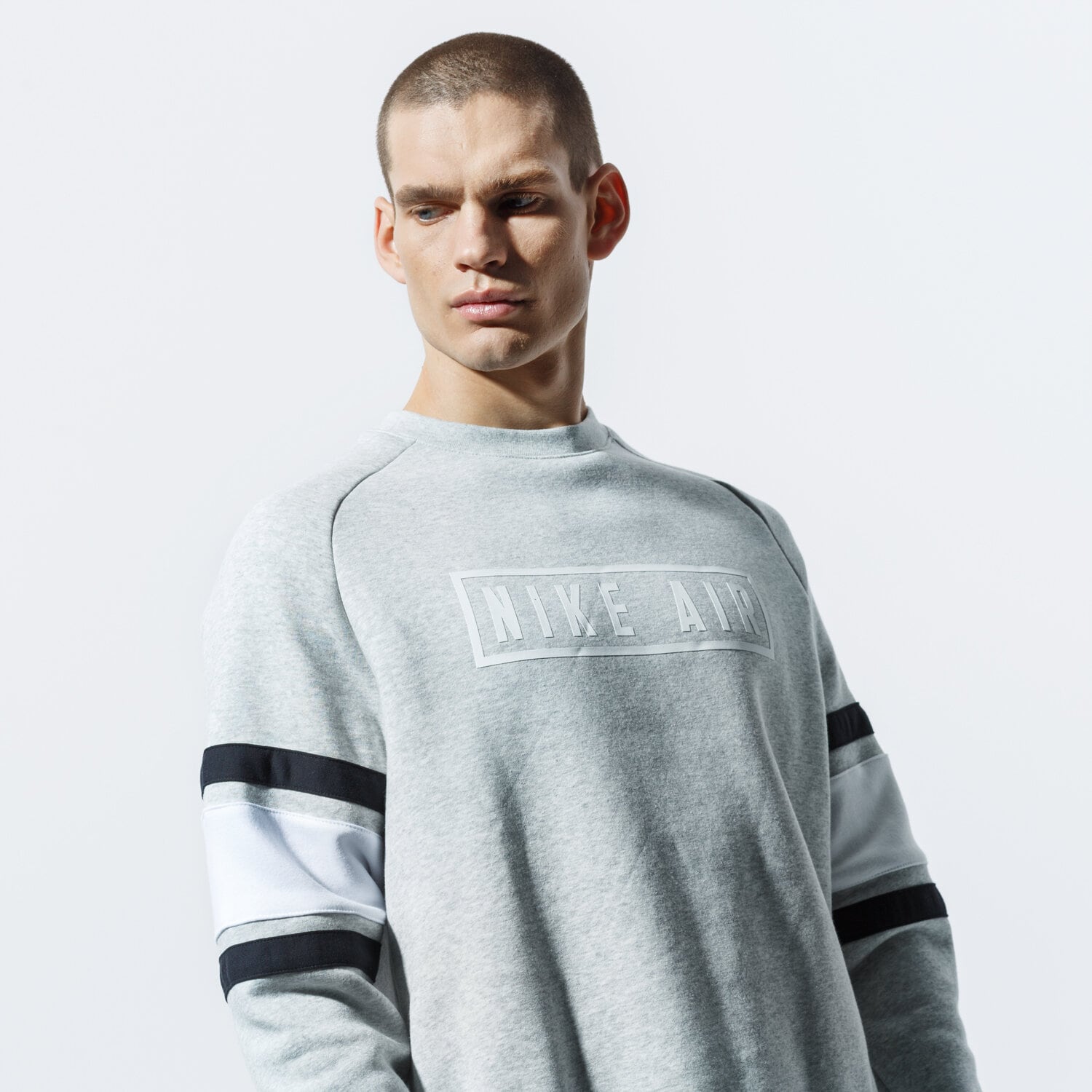 Herren NIKE SWEATSHIRT M NSW NIKE AIR CREW FLC BV5156-050 Grau