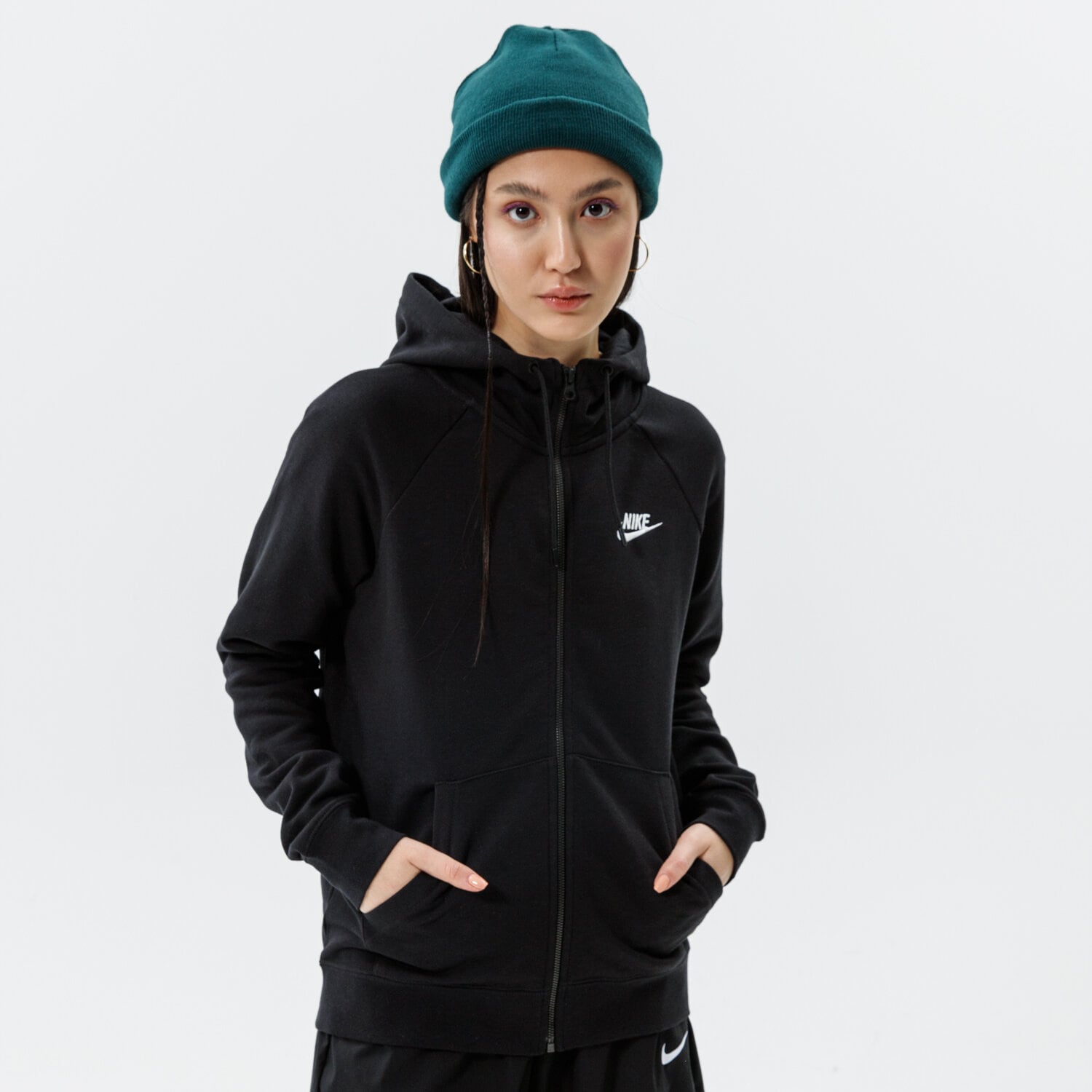 Damen NIKE SWEATSHIRT MIT REIßVERSCHLUSS Z KAPTUREM NIKE SPORTSWEA BV4122-010 Schwarz