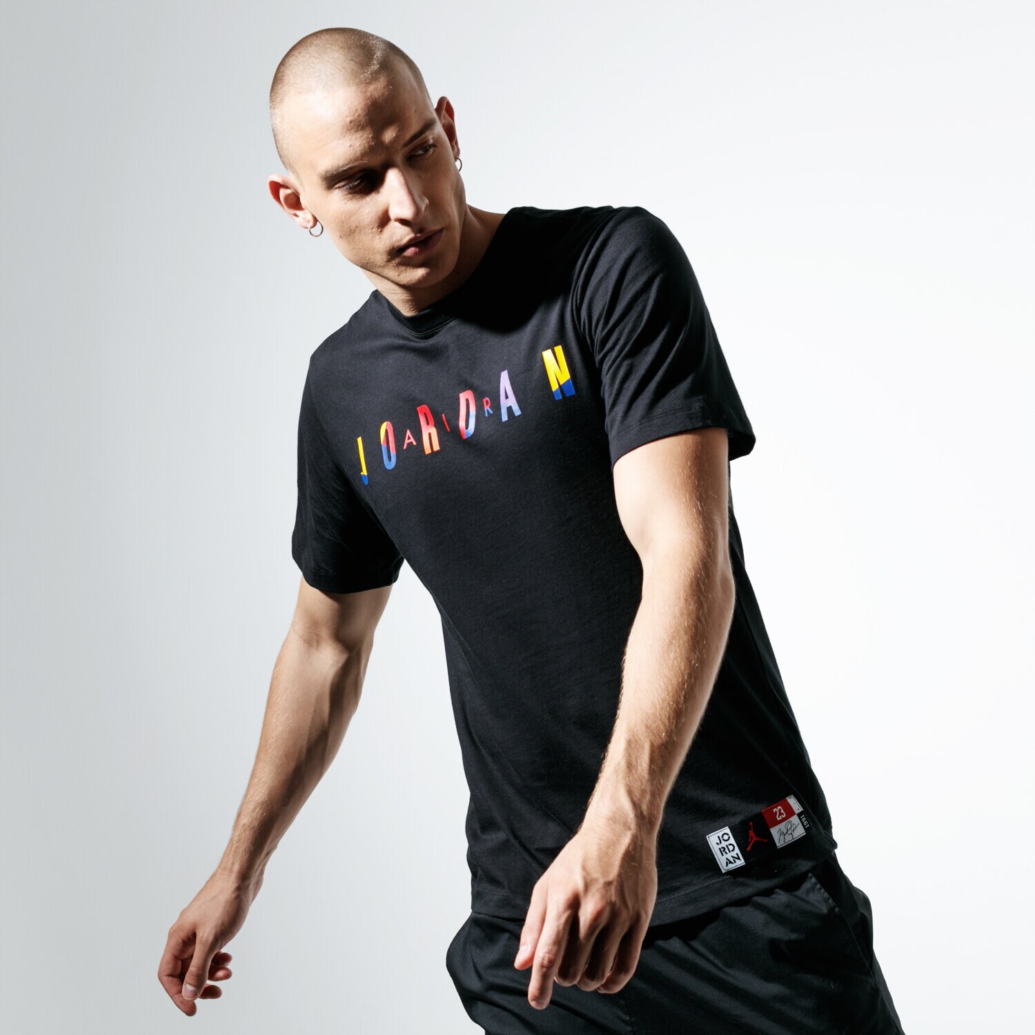 Herren T-Shirt JORDAN T-SHIRT SS M J SPRTDNA HBR SS CREW AT8942-010 Schwarz
