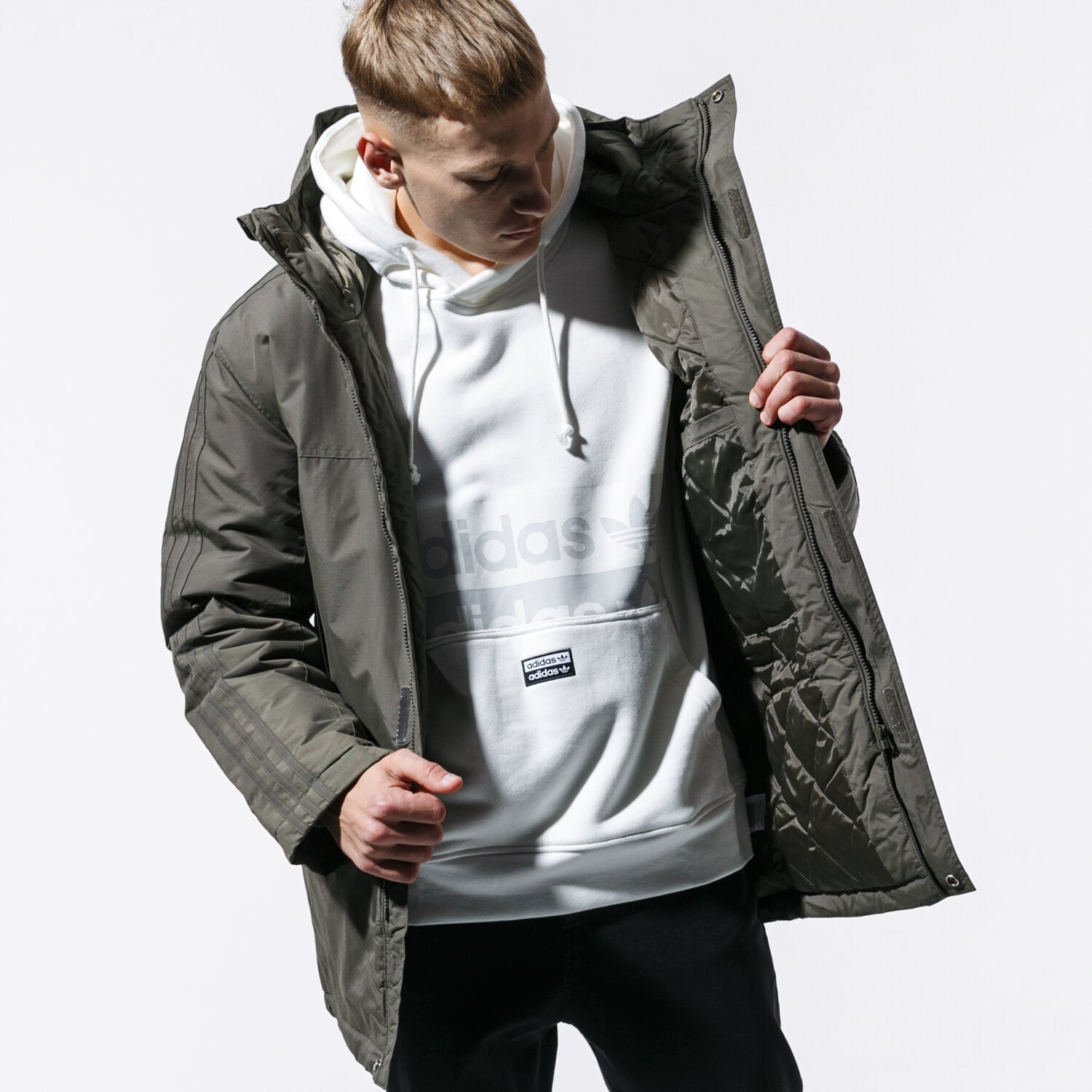 Herren Winterjacke ADIDAS JACKE FUR PARKA PADDE ED5835 Khaki