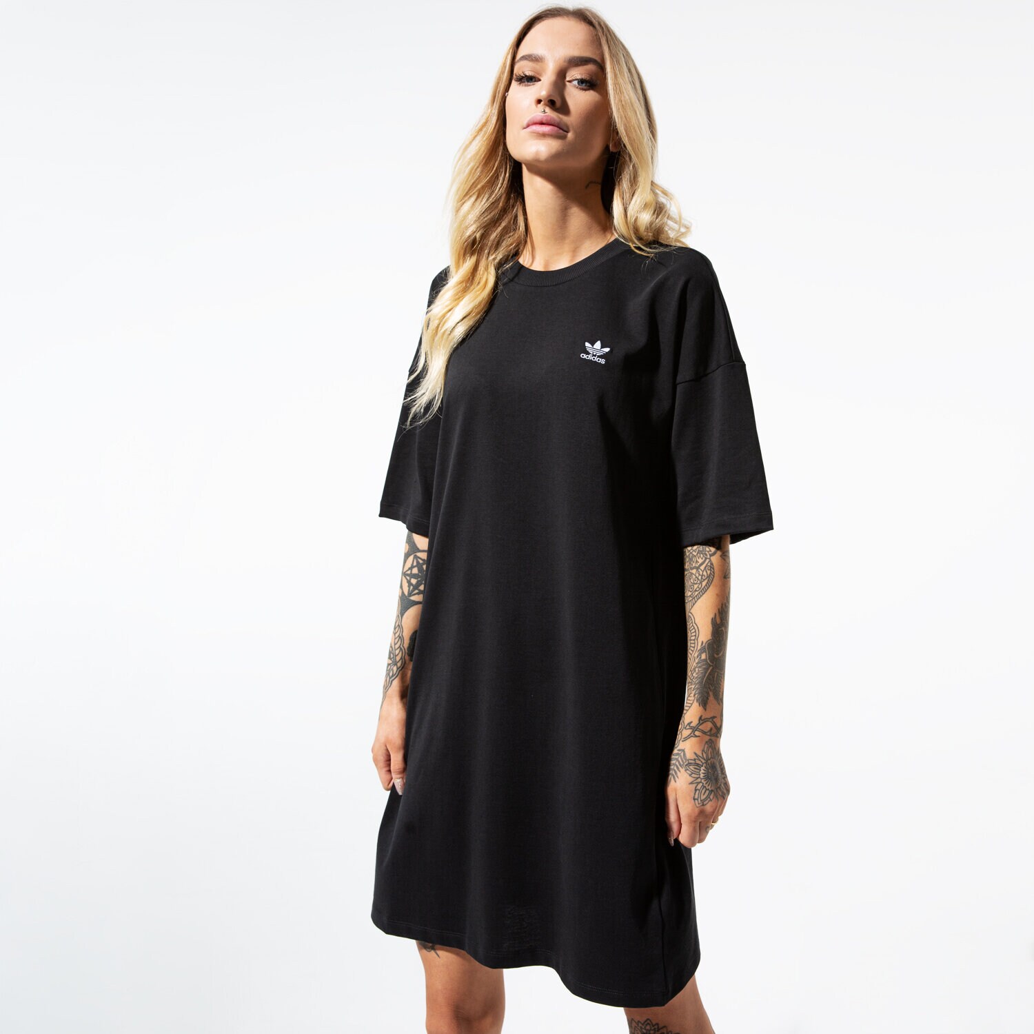 Damen Kleid ADIDAS KLEID TREFOIL TRAININGSANZUGS DV2607 Schwarz