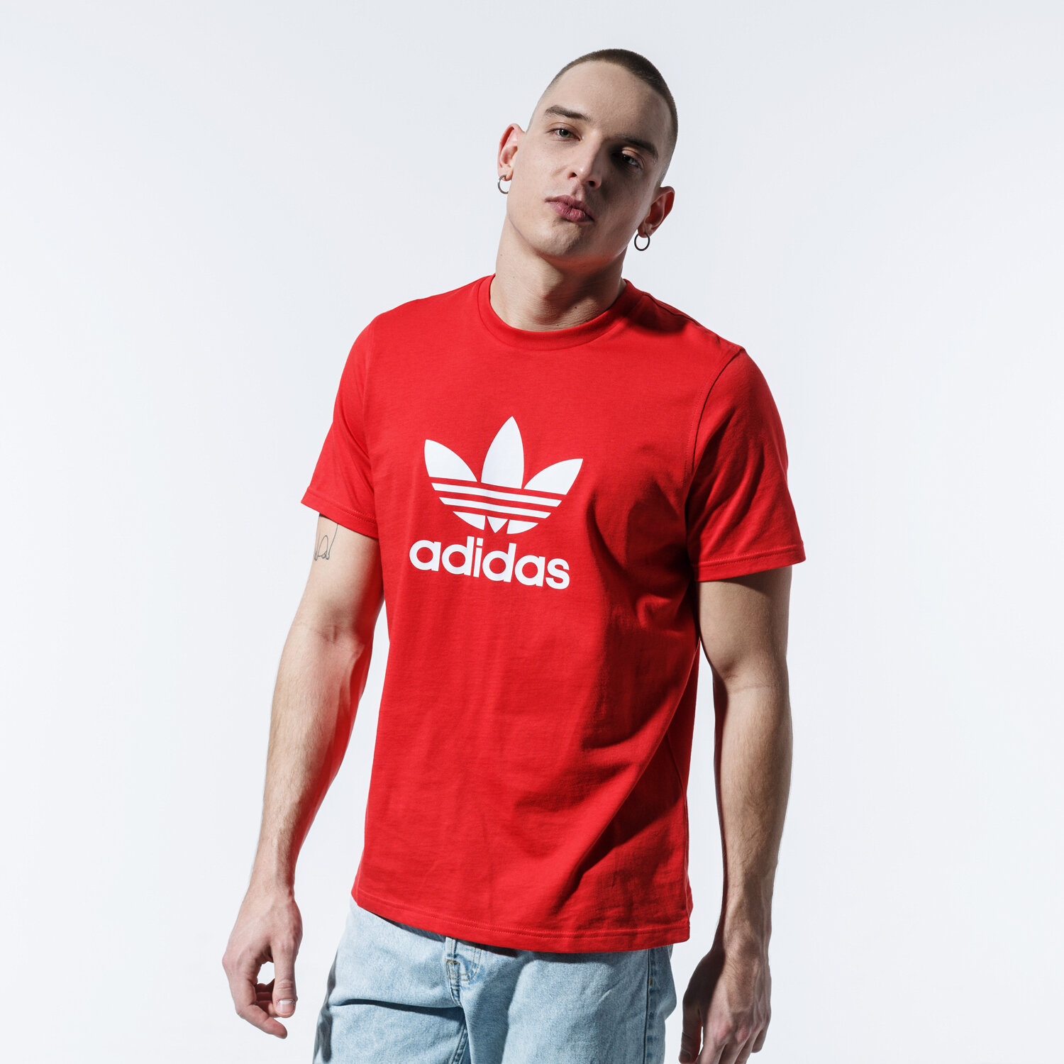 Herren T-Shirt ADIDAS T-SHIRT TREFOIL T-SHIRT FM3791 Rot