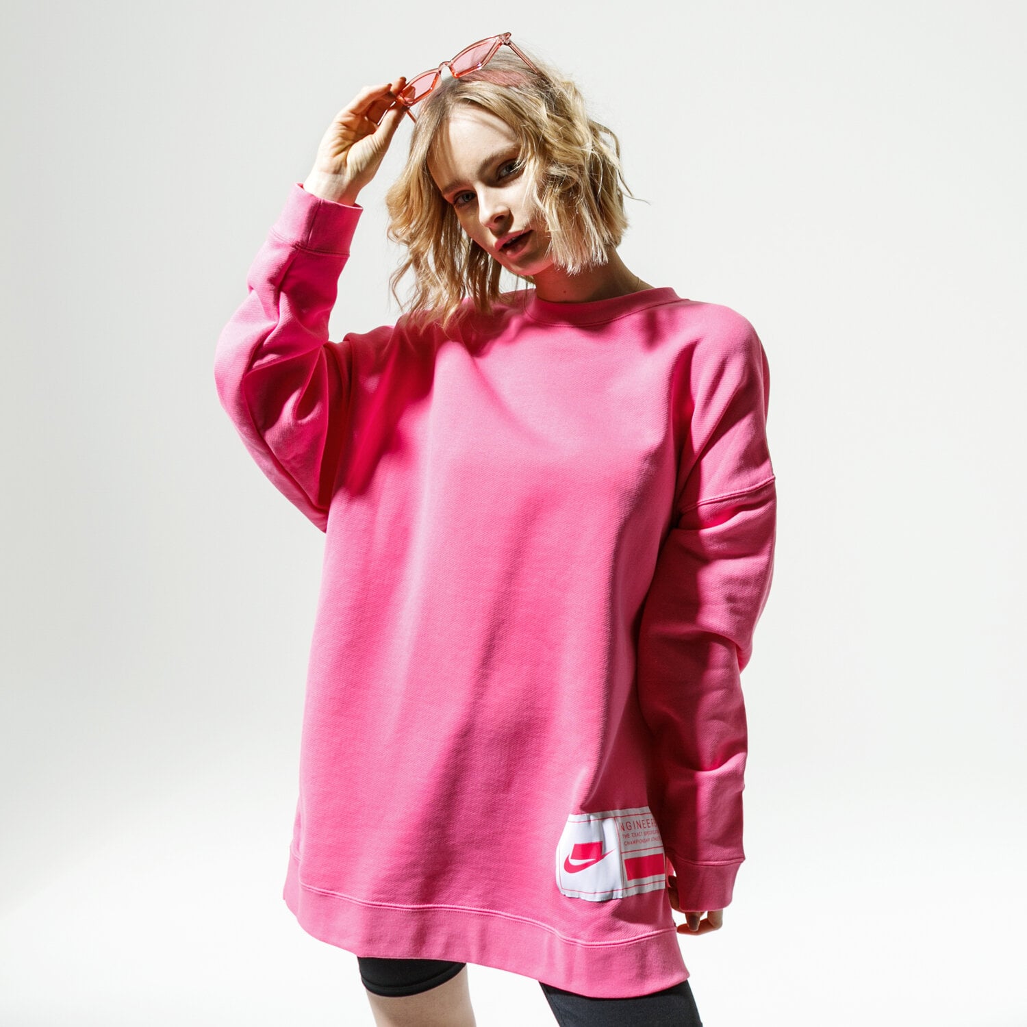 Damen NIKE SWEATSHIRT W NSW NSW FLC CREW OVERSIZE CT0876-698 Rosa