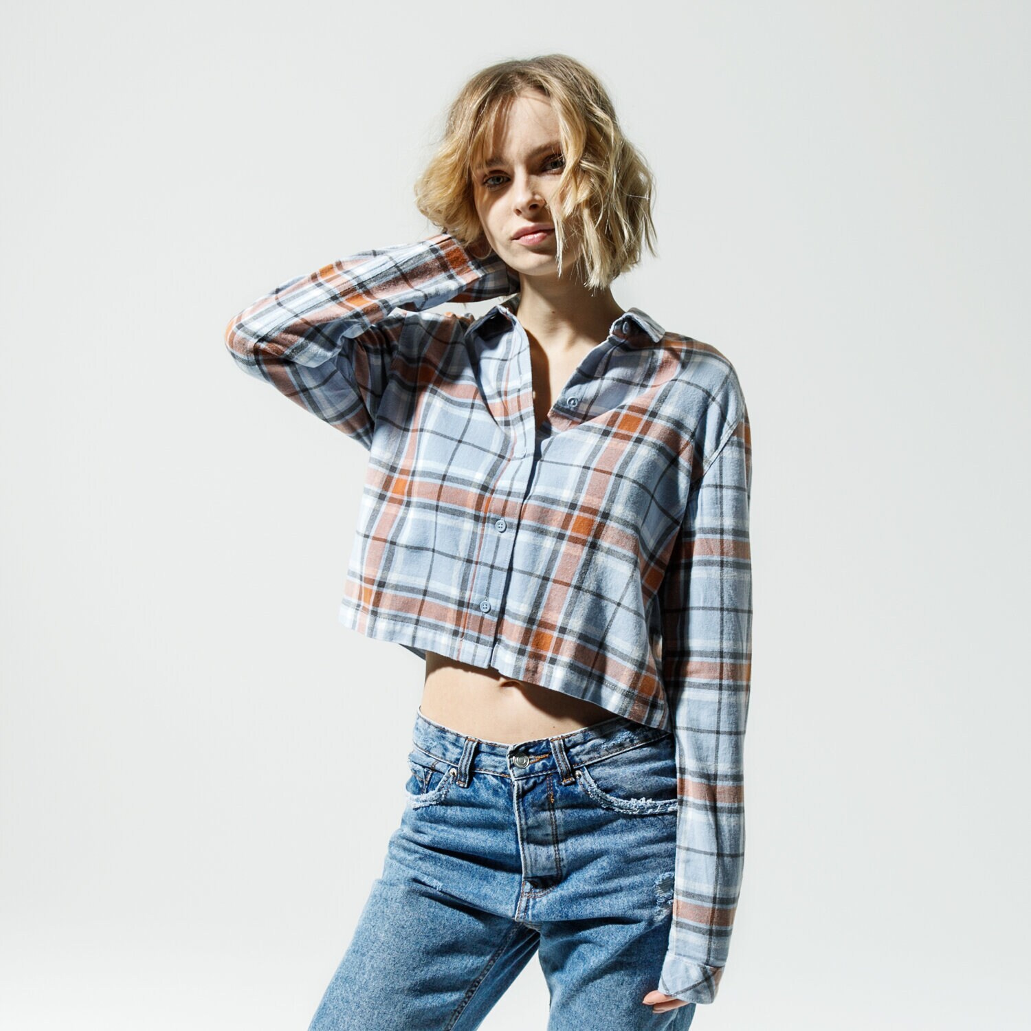 Damen T-Shirt VANS HEMD WM BOX CAR II FLANNEL ZEN BLUE VN0A4CWVVBY1 Multicolor