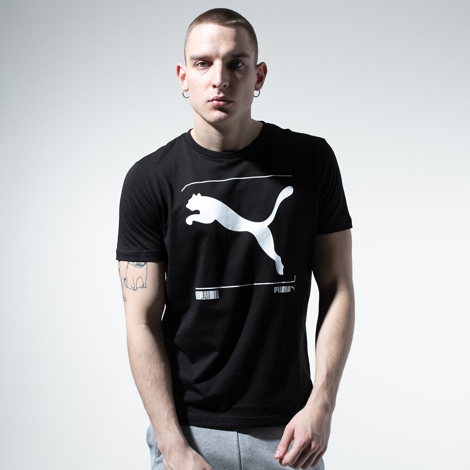 Herren T-Shirt PUMA T-SHIRT NU-TILITY GRAPHIC TEE 58155201 Schwarz