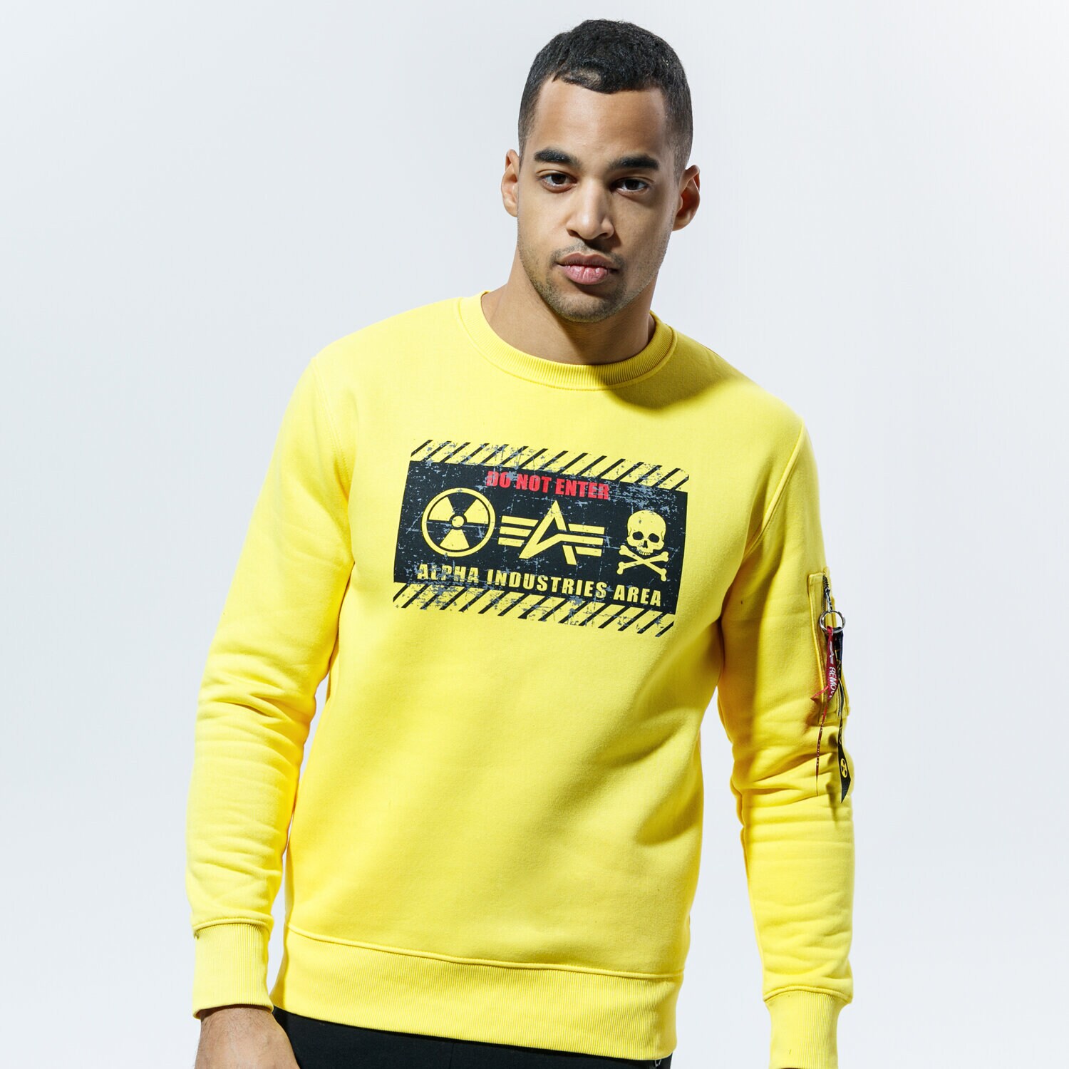 Herren ALPHA INDUSTRIES SWEATSHIRT RADIOACTIVE SWEATER 128320465 Gelb