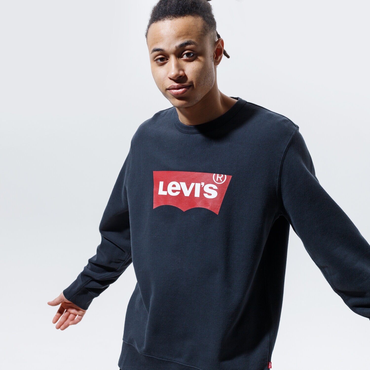 Herren LEVI'S SWEATSHIRT GRAPHIC CREW B 17895-0111 Schwarz