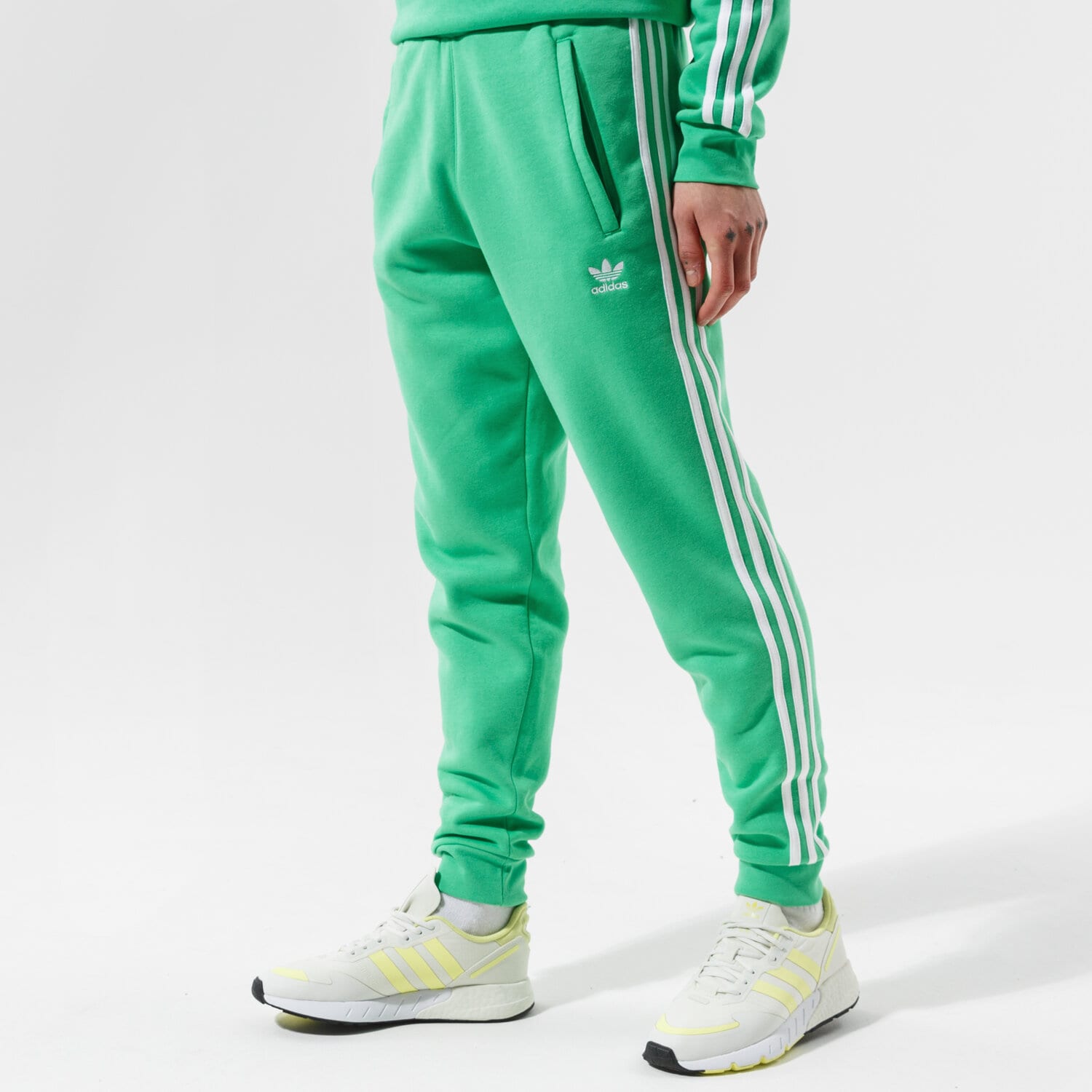 Herren Hosen ADIDAS HOSE 3-STRIPES PANT H06686 Grün