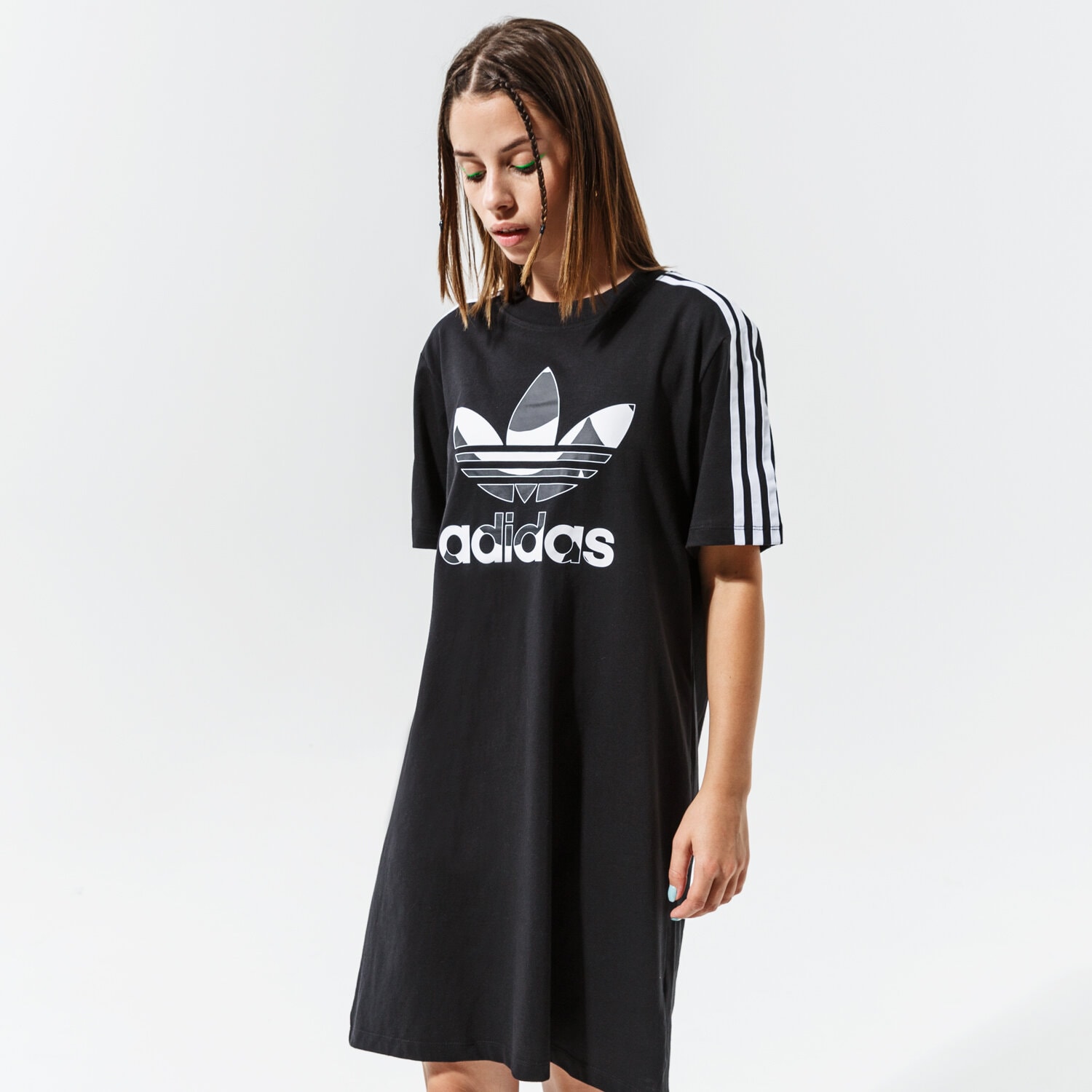 Damen Kleid ADIDAS KLEID TEE TRAININGSANZUGS H20487 Schwarz