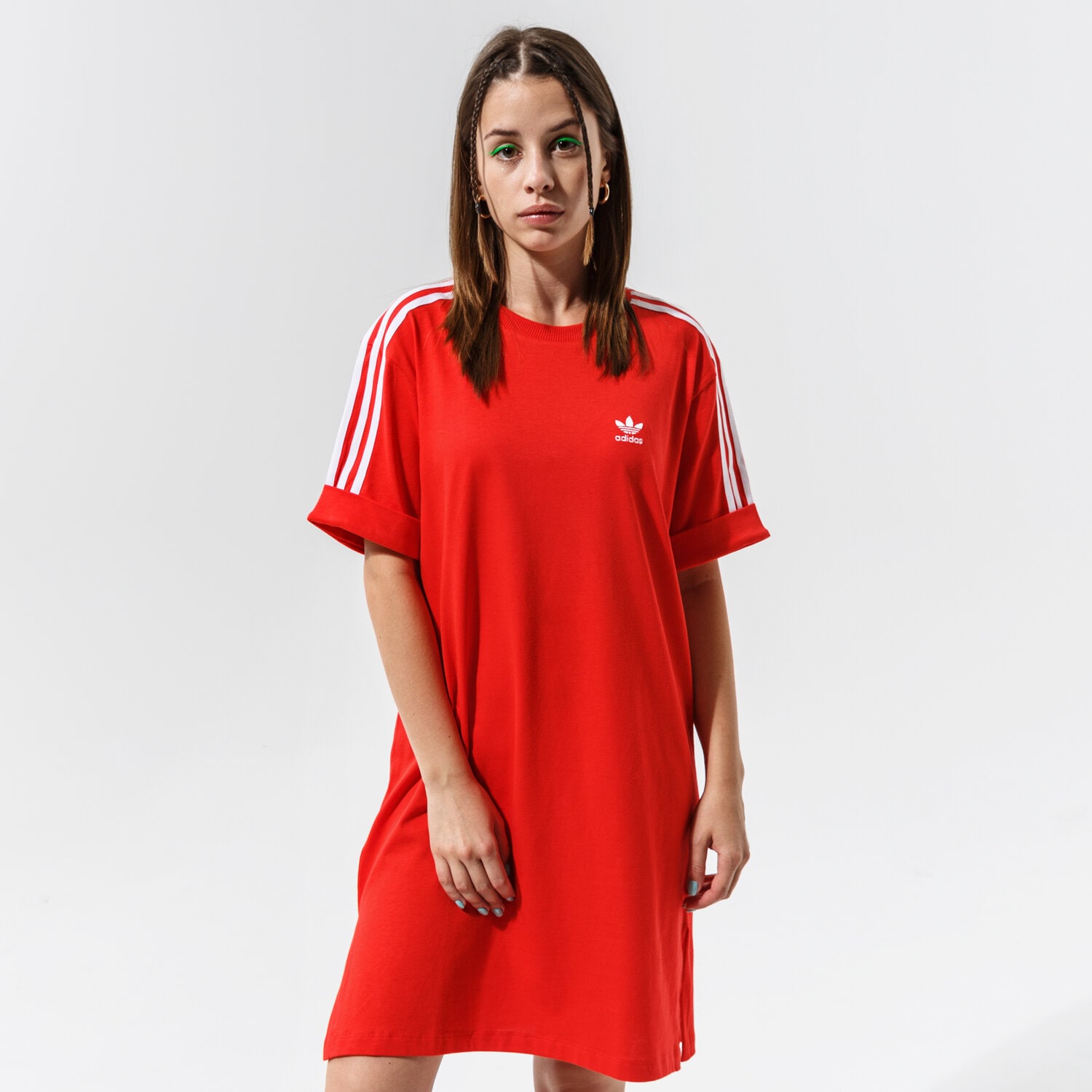 Damen Kleid ADIDAS KLEID TEE TRAININGSANZUGS H35505 Rot
