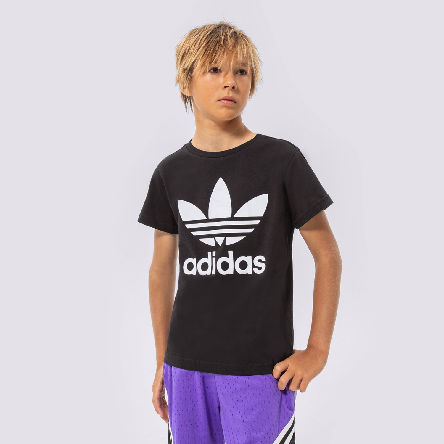 Kinder T-Shirt ADIDAS T-SHIRT TREFOIL TEE BOY DV2905 Schwarz