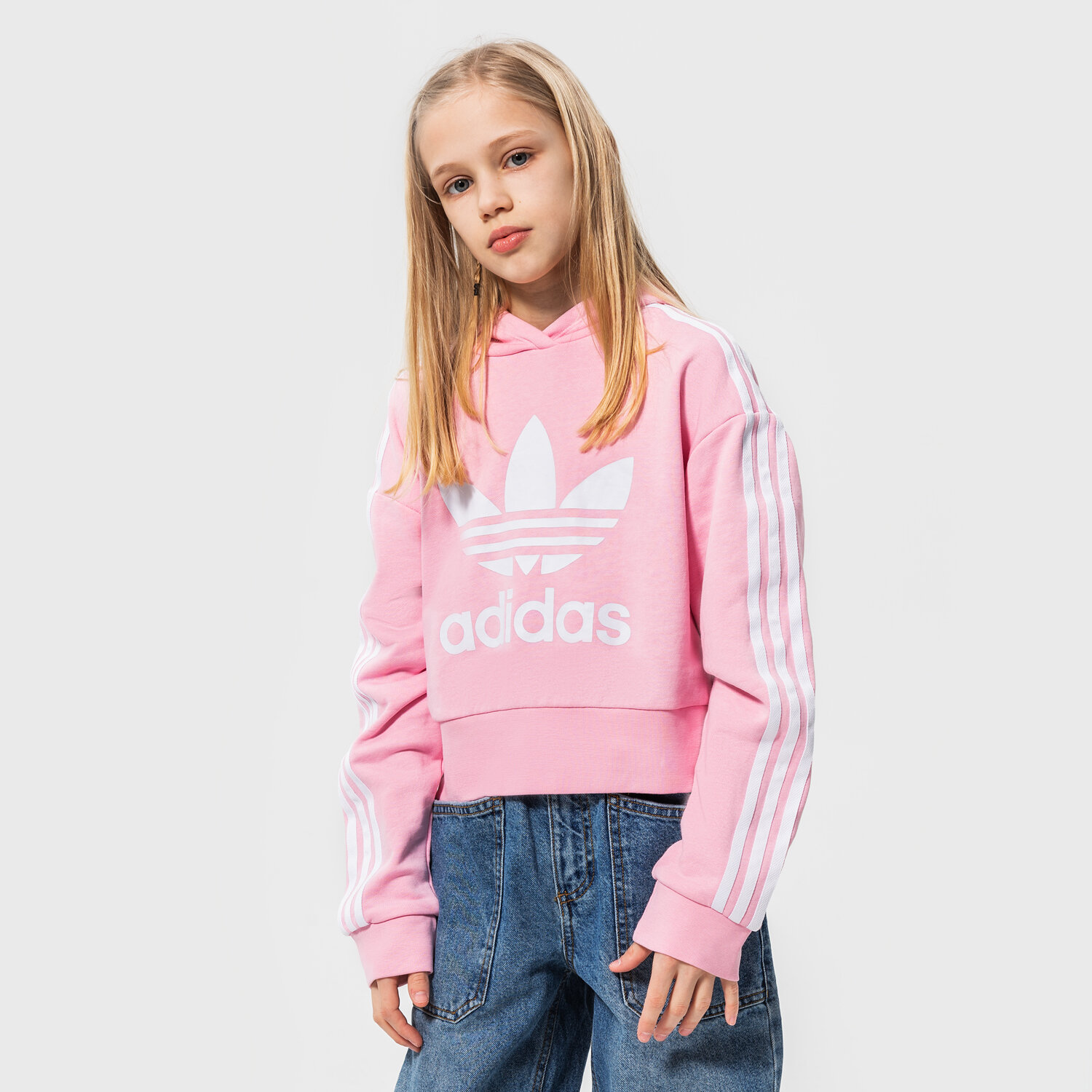Kinder ADIDAS HOODIE CROPPED HOODIE GIRL HD2008 Rosa