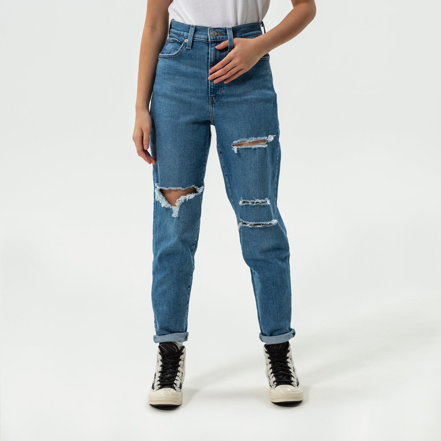 Damen Hosen LEVI'S HOSE HIGH WAISTED MOM JEAN 26986-0016 Blau