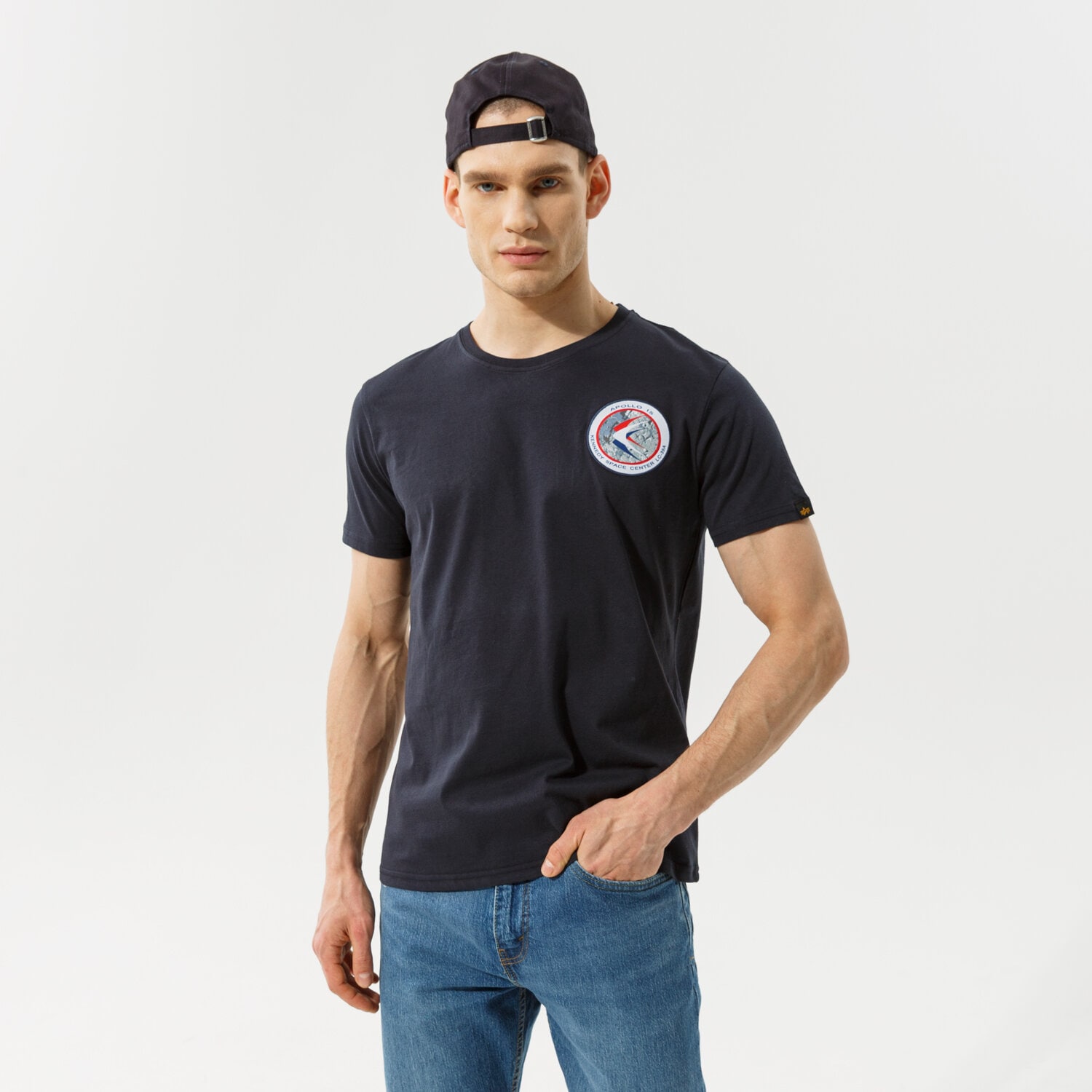Herren T-Shirt ALPHA INDUSTRIES T-SHIRT APOLLO 15 T 19850107 Dunkelblau