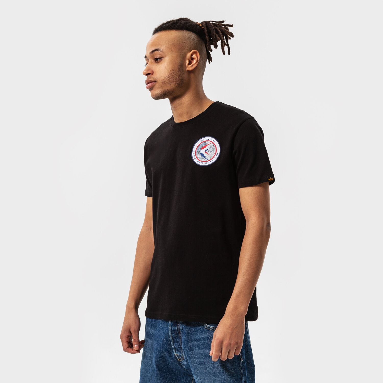 Herren T-Shirt ALPHA INDUSTRIES T-SHIRT APOLLO 15 T 19850103 Schwarz