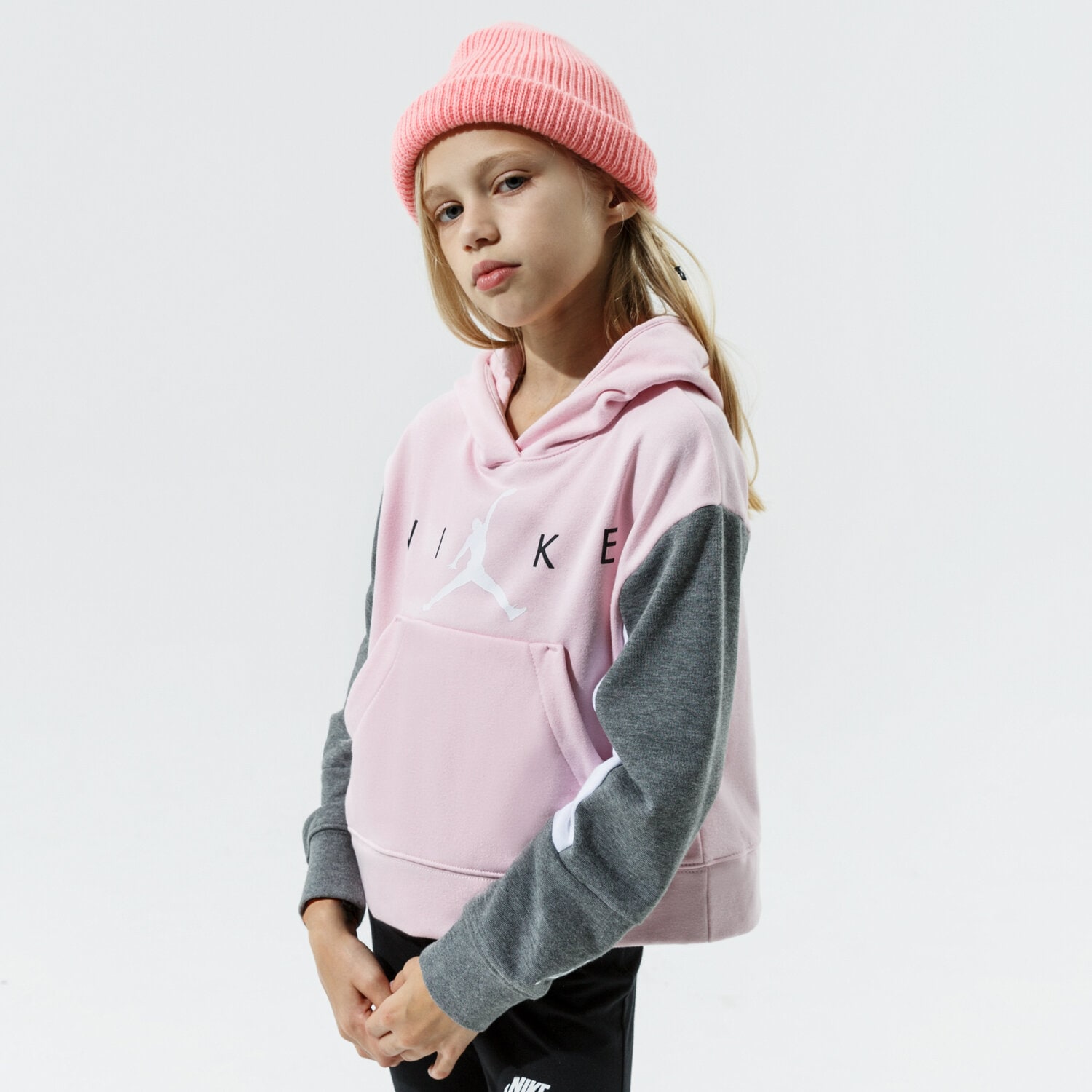 Kinder JORDAN HOODIE JUMPMAN BY NIKE HOODIE GIRL 45A761-A9Y Rosa