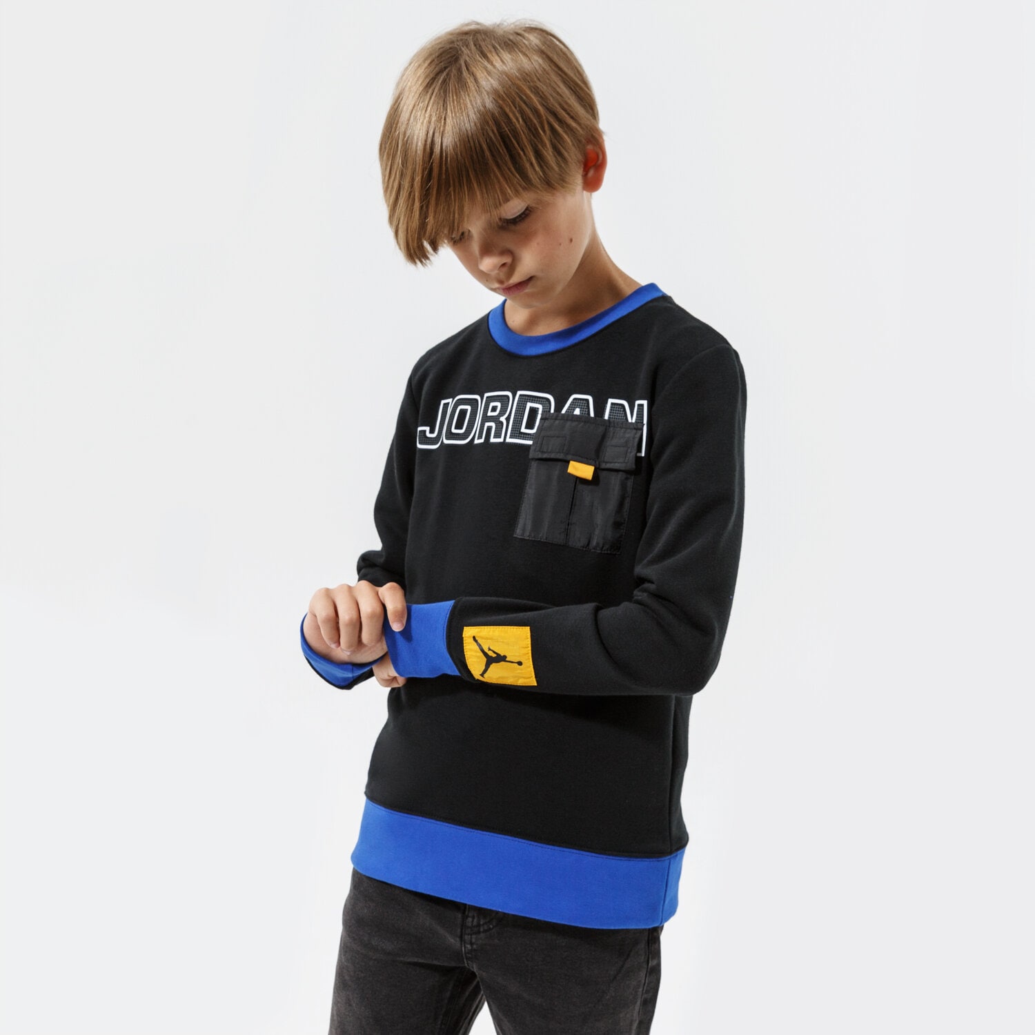 Kinder JORDAN SWEATSHIRT NEXT UTILITY CREW BOY 95A746-023 Schwarz