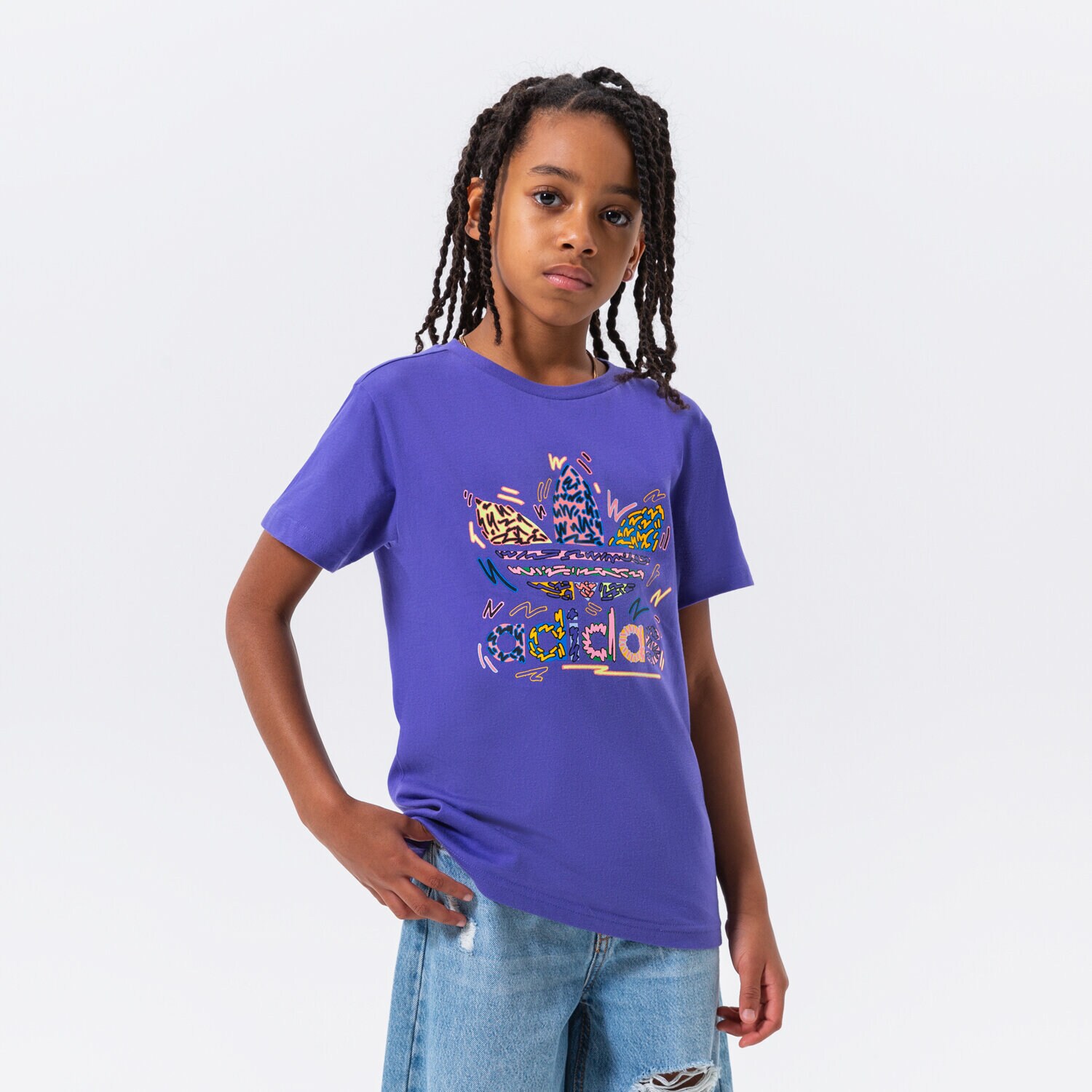 Kinder T-Shirt ADIDAS T-SHIRT LOVEUNI TREF T GIRL HG3899 Violet