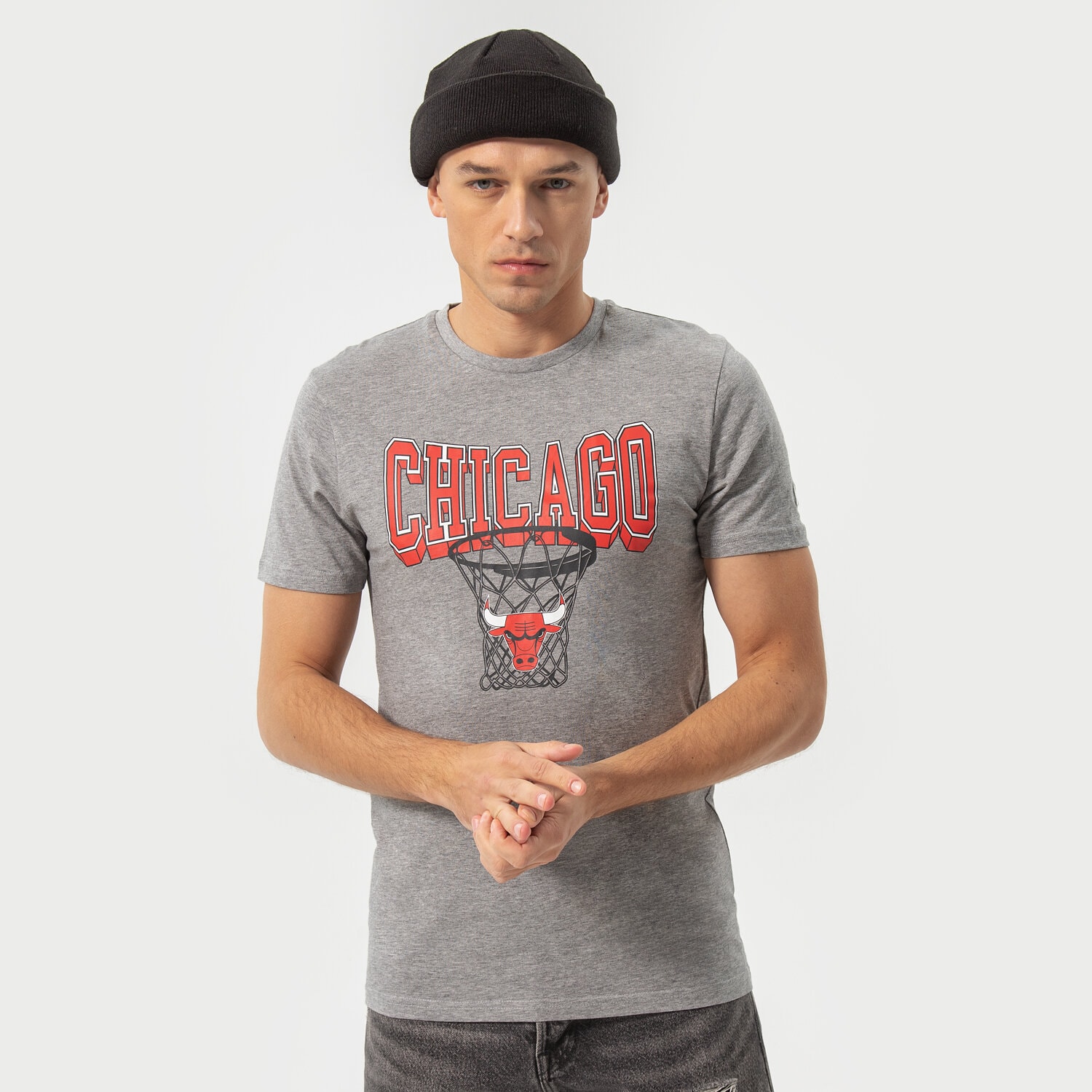 Herren T-Shirt NEW ERA T-SHIRT TEE BULLS GRH 13051081 Grau