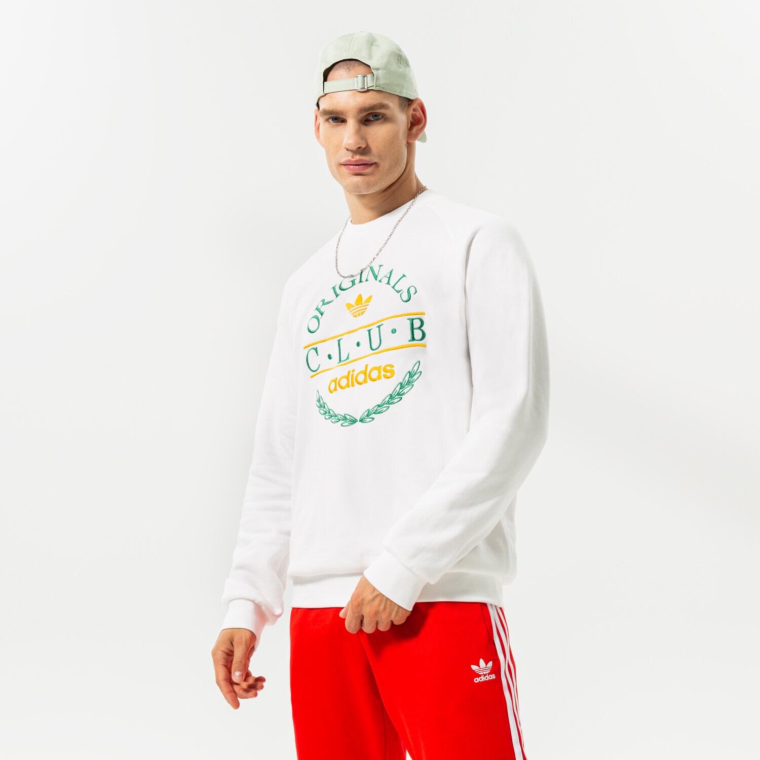Herren ADIDAS SWEATSHIRT CLUB SWEATER HR7894 Weiß