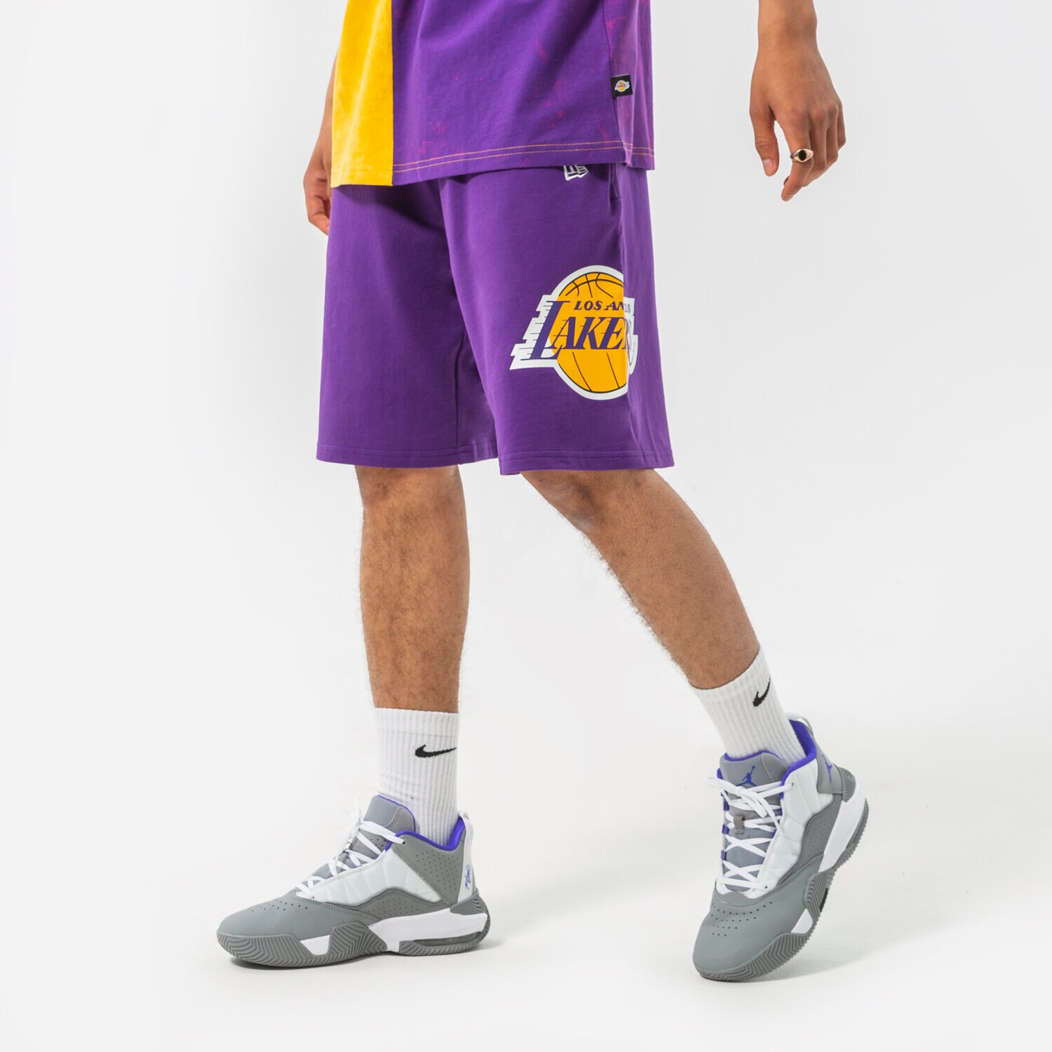 Herren Shorts NEW ERA SHORTS WASHED LOGO LAKERS LOS ANGELES LAKERS TRP 13083850 Violet