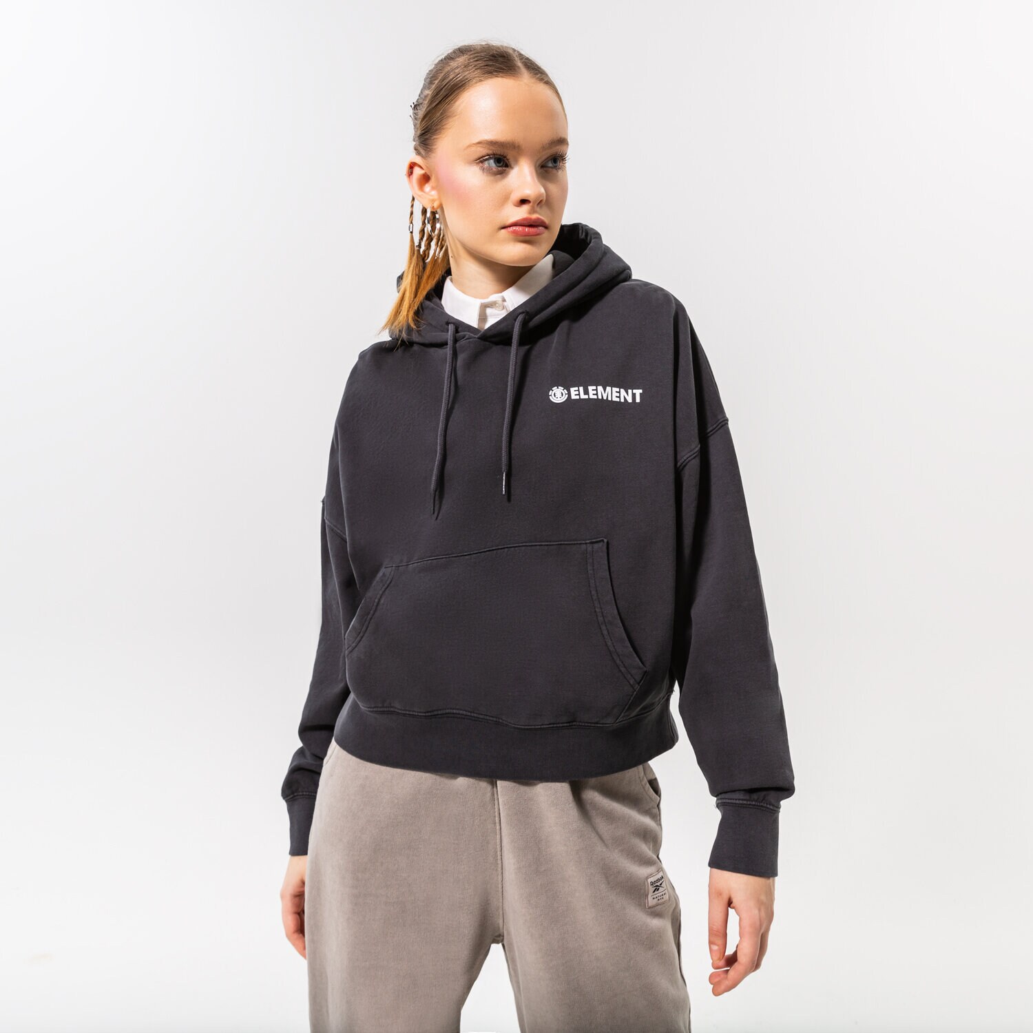 Damen ELEMENT HOODIE LOGO F3HOB3-3732 Schwarz