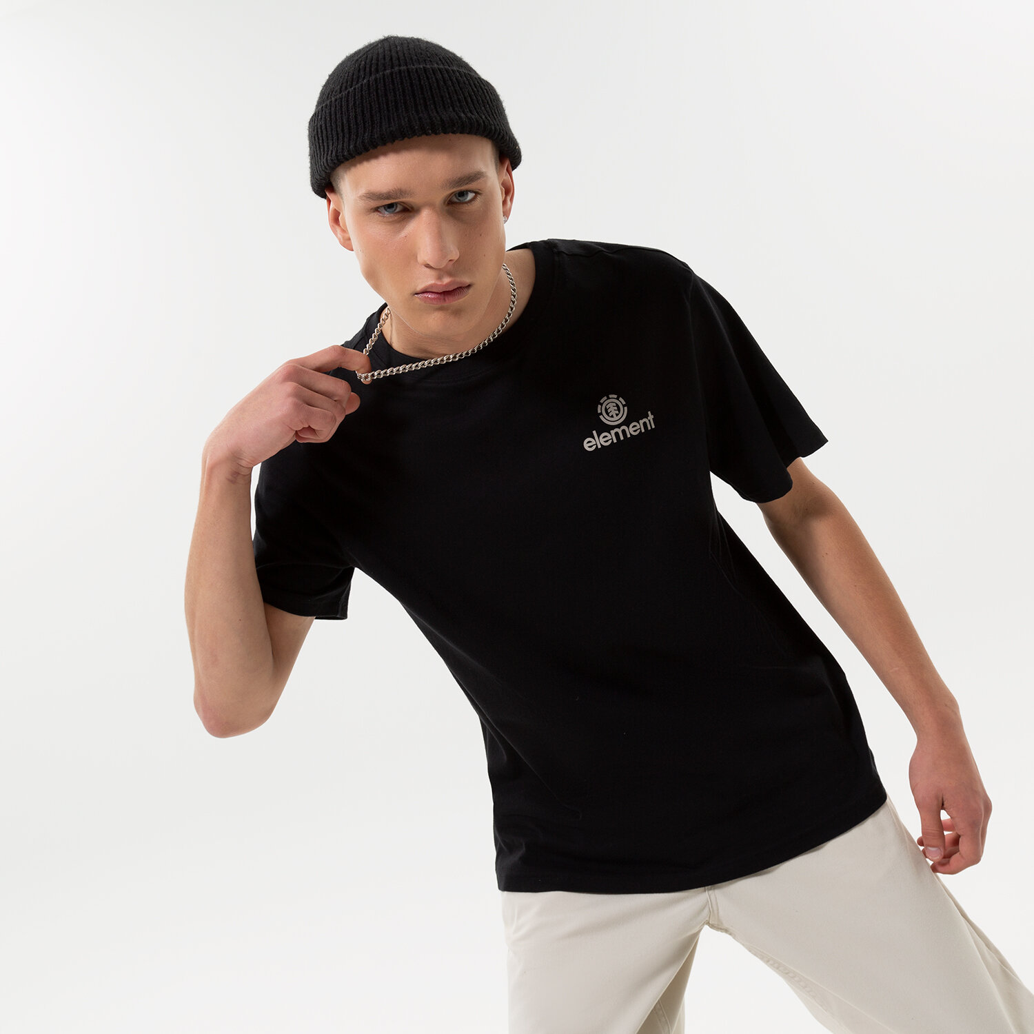 Herren T-Shirt ELEMENT T-SHIRT PEAKS F1SSL3-3732 Schwarz