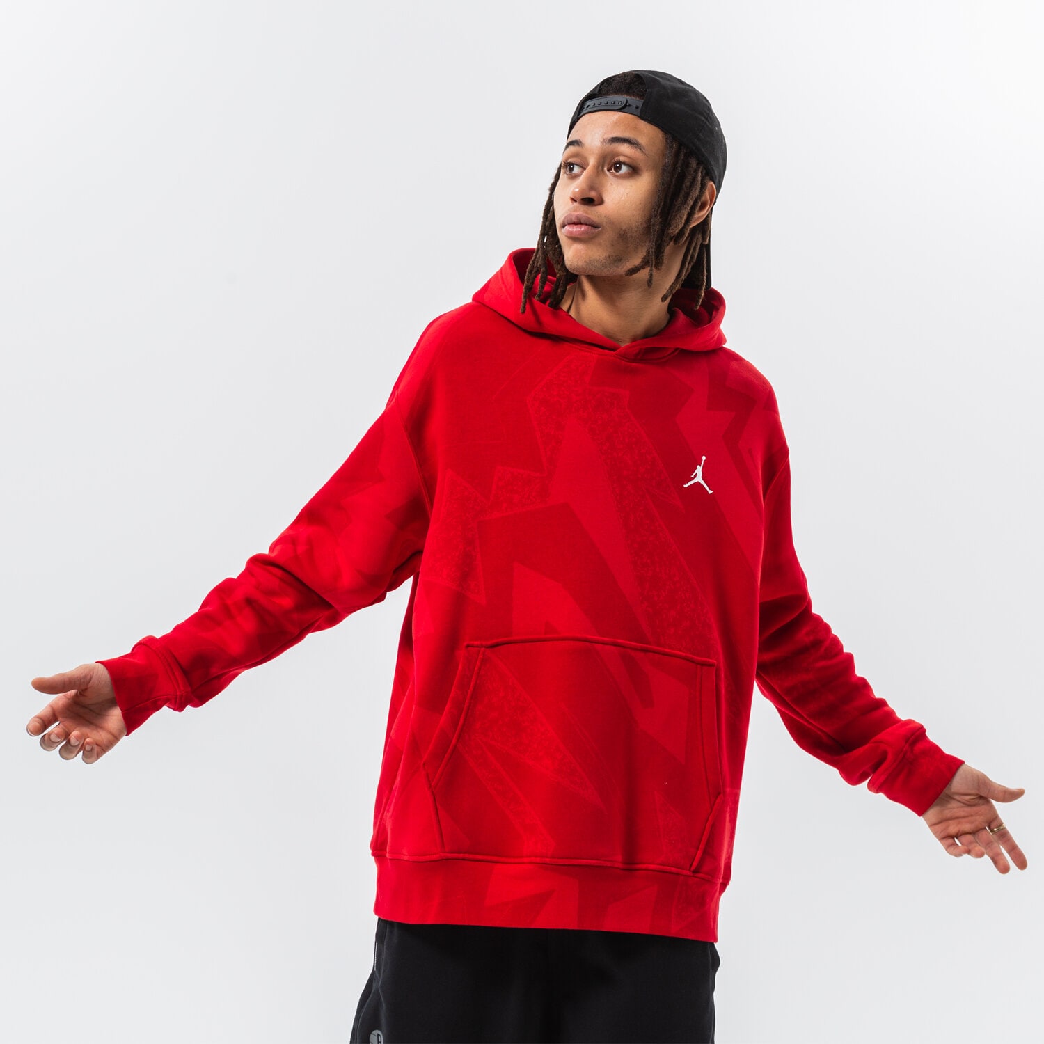Herren JORDAN HOODIE M J ESS AOP FLC PO DQ7507-612 Dunkelrot