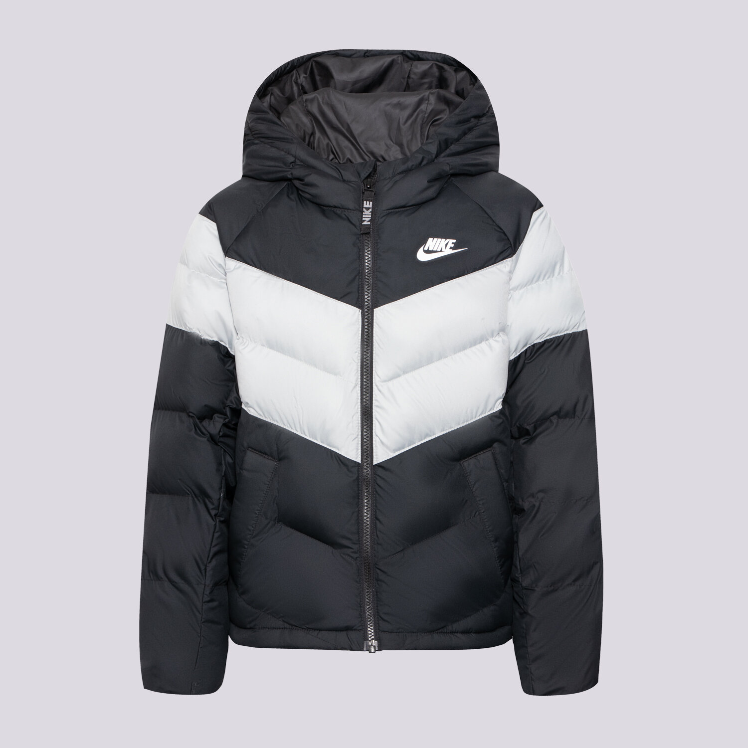 Kinder Übergangsjacke NIKE JACKE C-BLOCK BUB BLK/GRY BOY DX1264-010 Schwarz