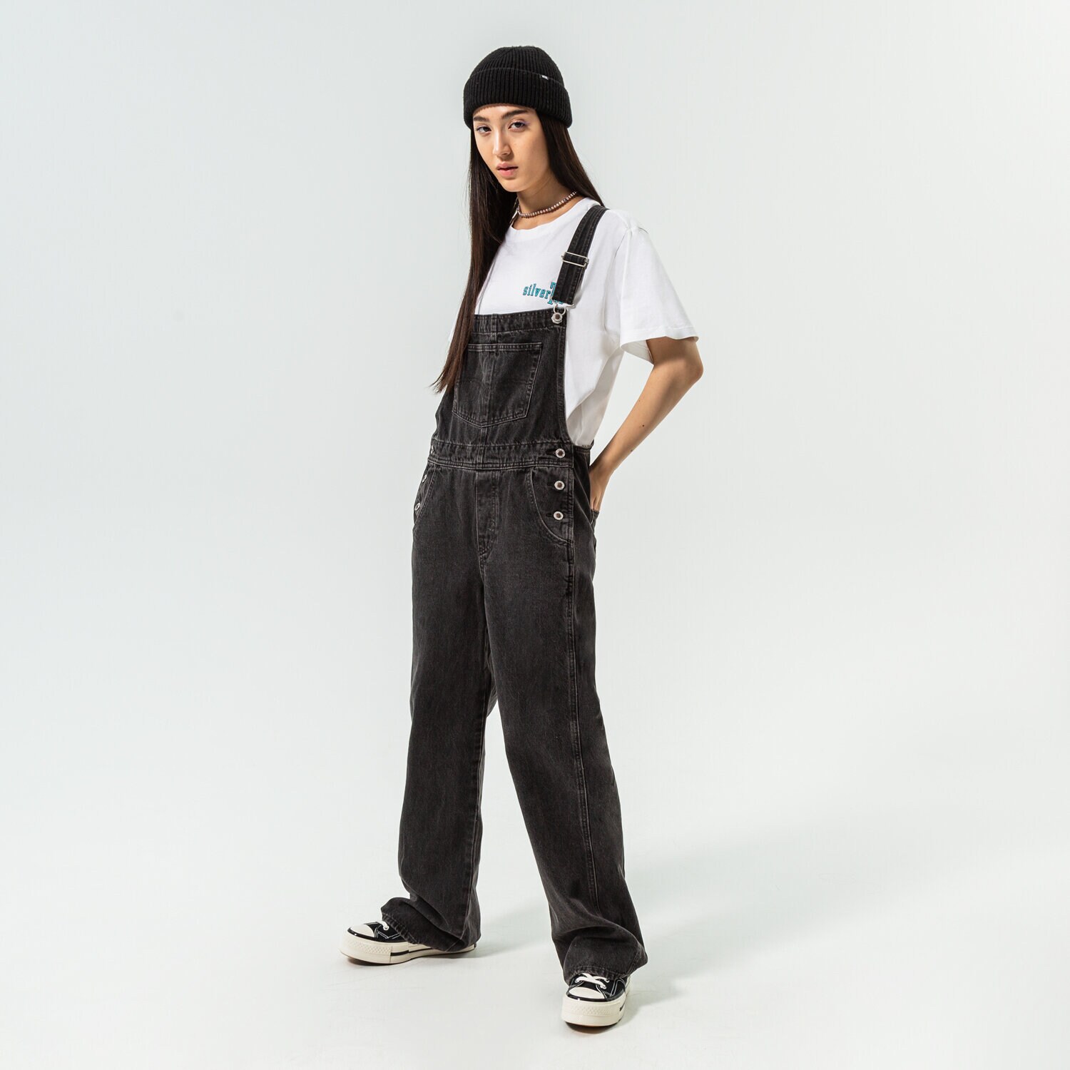 Damen Hosen LEVI'S HOSE SILVERTAB OVERALL T3 A3520-0000 Schwarz