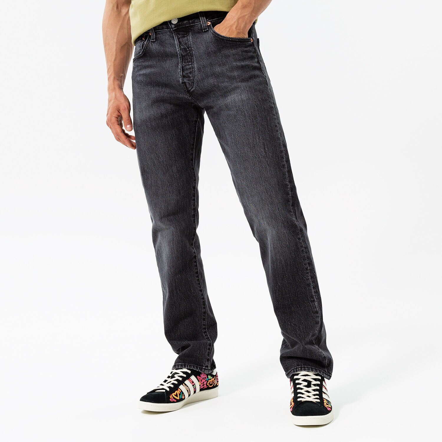 Herren Hosen LEVI'S HOSE 501 '93 STRAIGHT 79830-0057 Schwarz