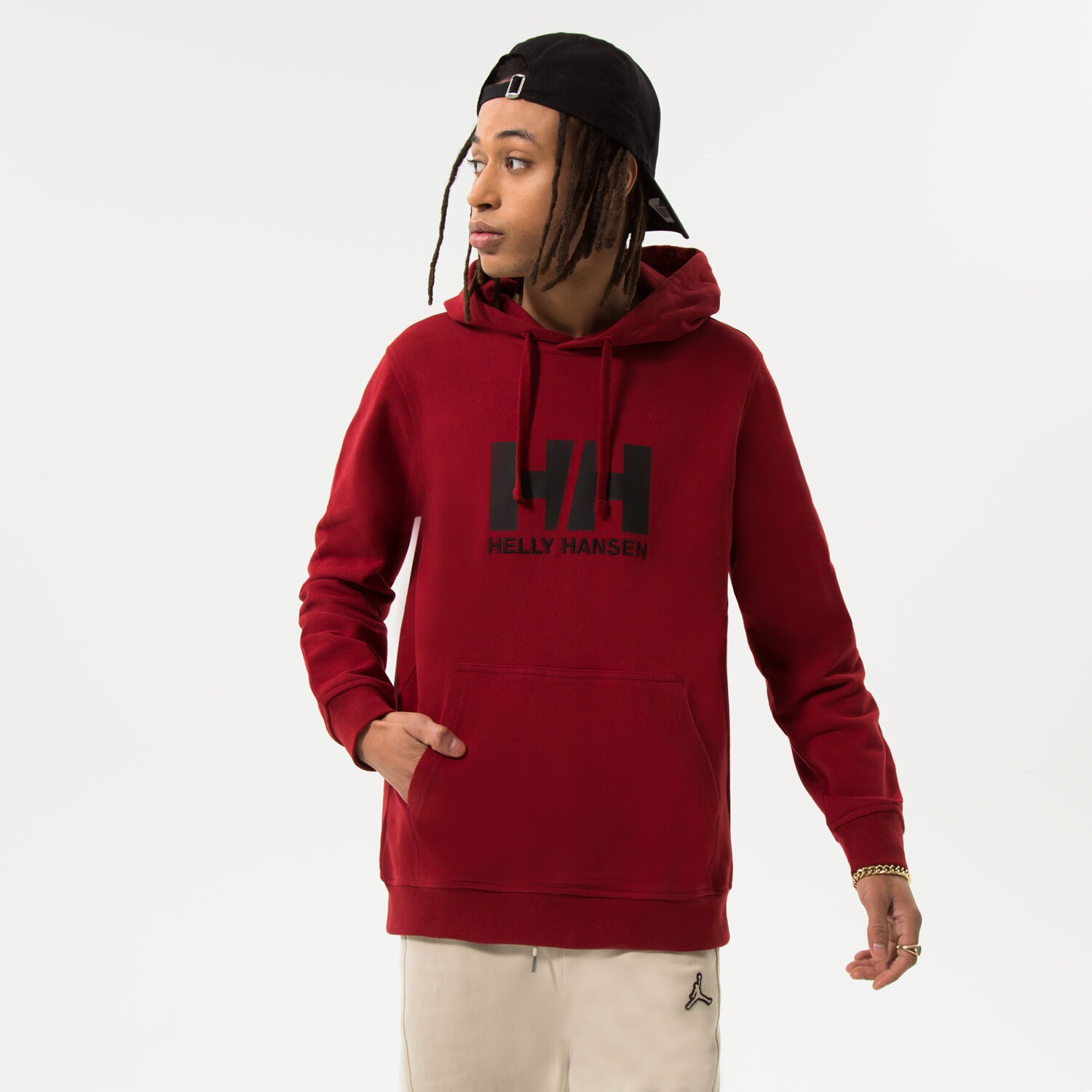 Herren HELLY HANSEN HOODIE HH LOGO HOODIE 33977215 Dunkelrot