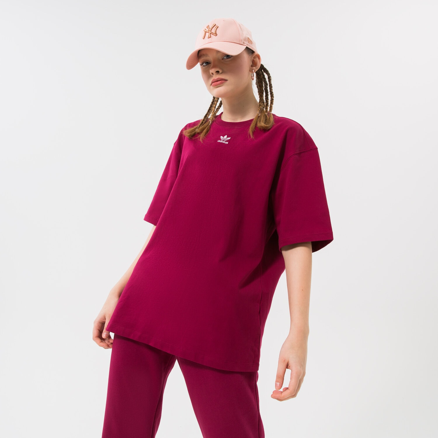 Damen T-Shirt ADIDAS T-SHIRT HM1830 Dunkelrot