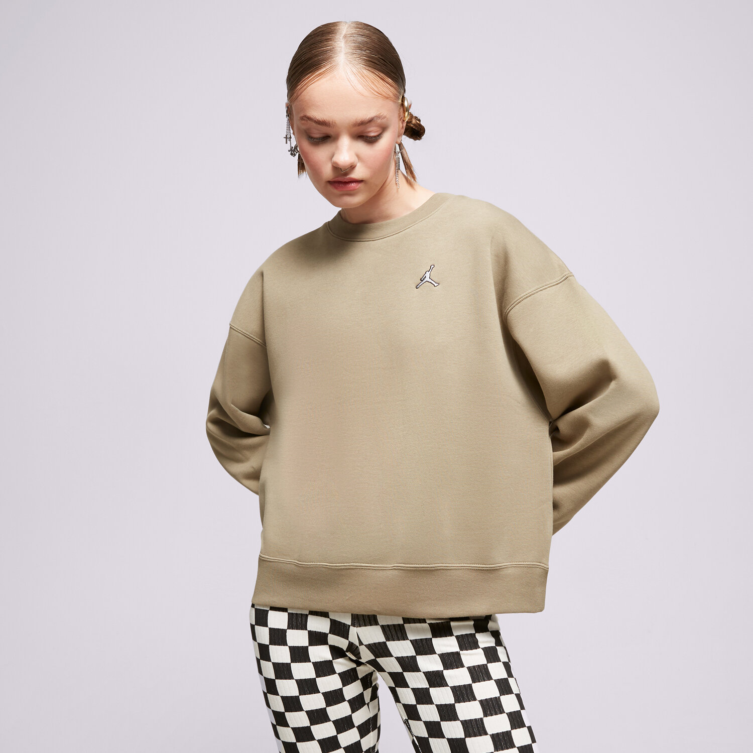 Damen JORDAN SWEATSHIRT W J BRKLN FLC CREW DQ4462-351 Khaki