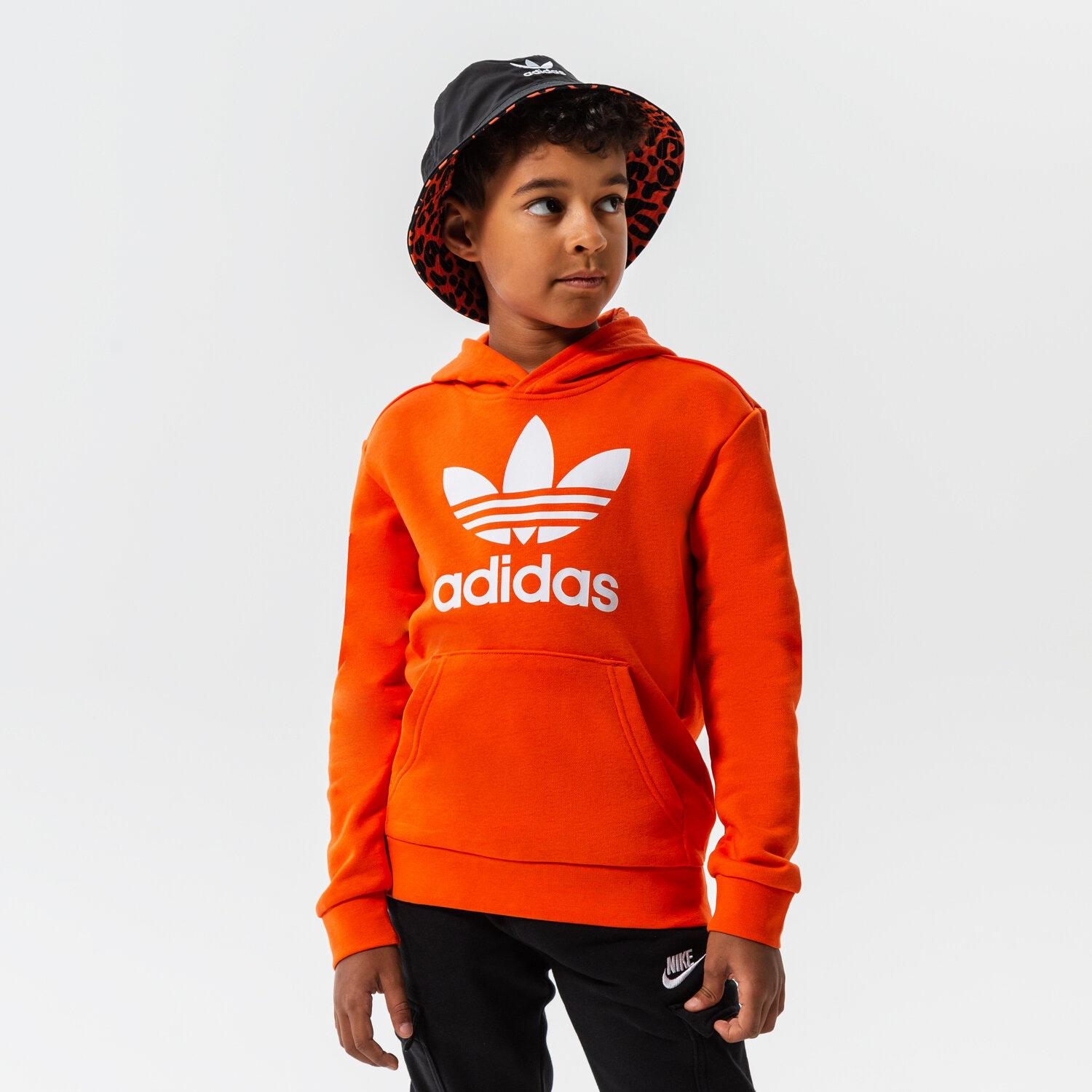 Kinder ADIDAS HOODIE TREFOIL HOODIE BOY HK0273 Orange
