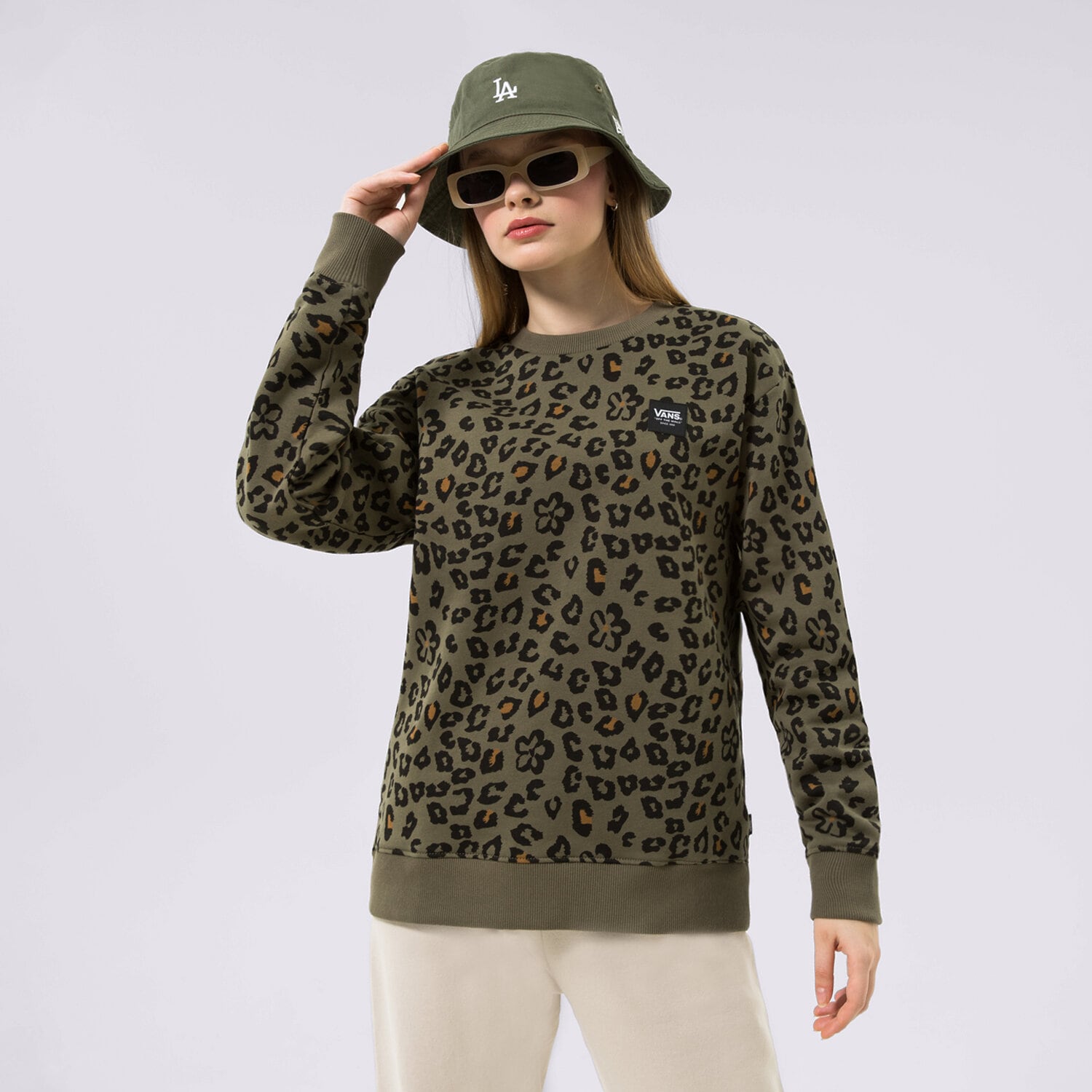 Damen VANS SWEATSHIRT FLORAL ANIMAL CREW GRAPE LEAF VN000435KCZ1 Multicolor