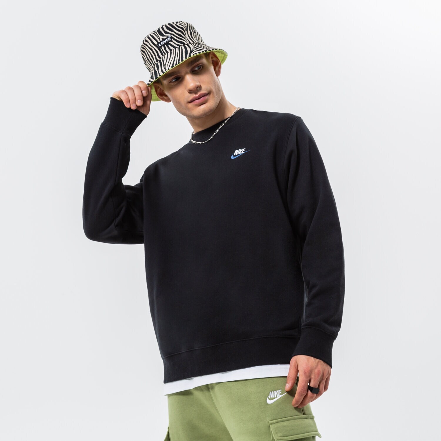 Herren NIKE SPORTSWEAR CLUB SWEATSHIRT  DQ8383-010 Schwarz