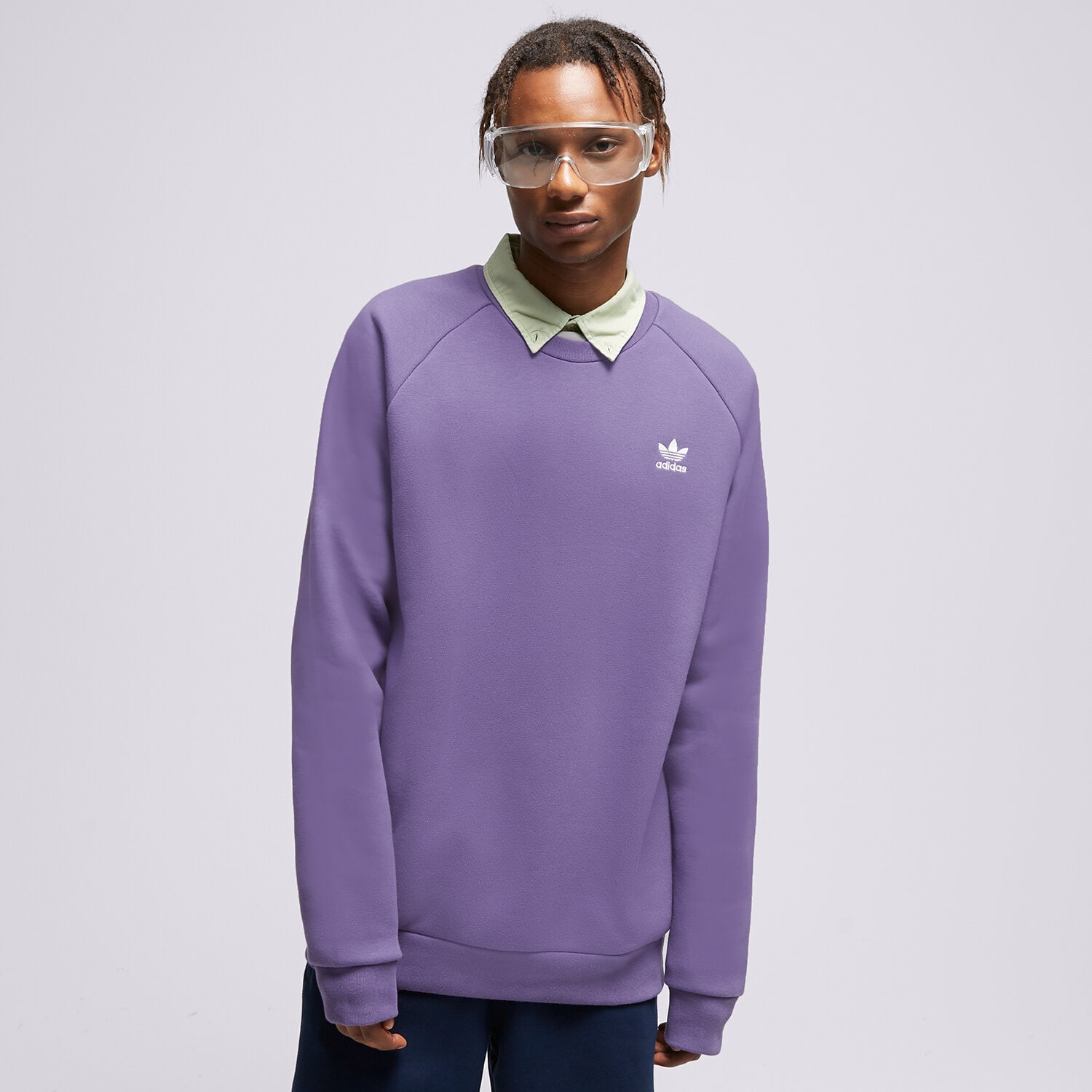 Herren ADIDAS SWEATSHIRT ESSENTIAL CREW IA4824 Blau