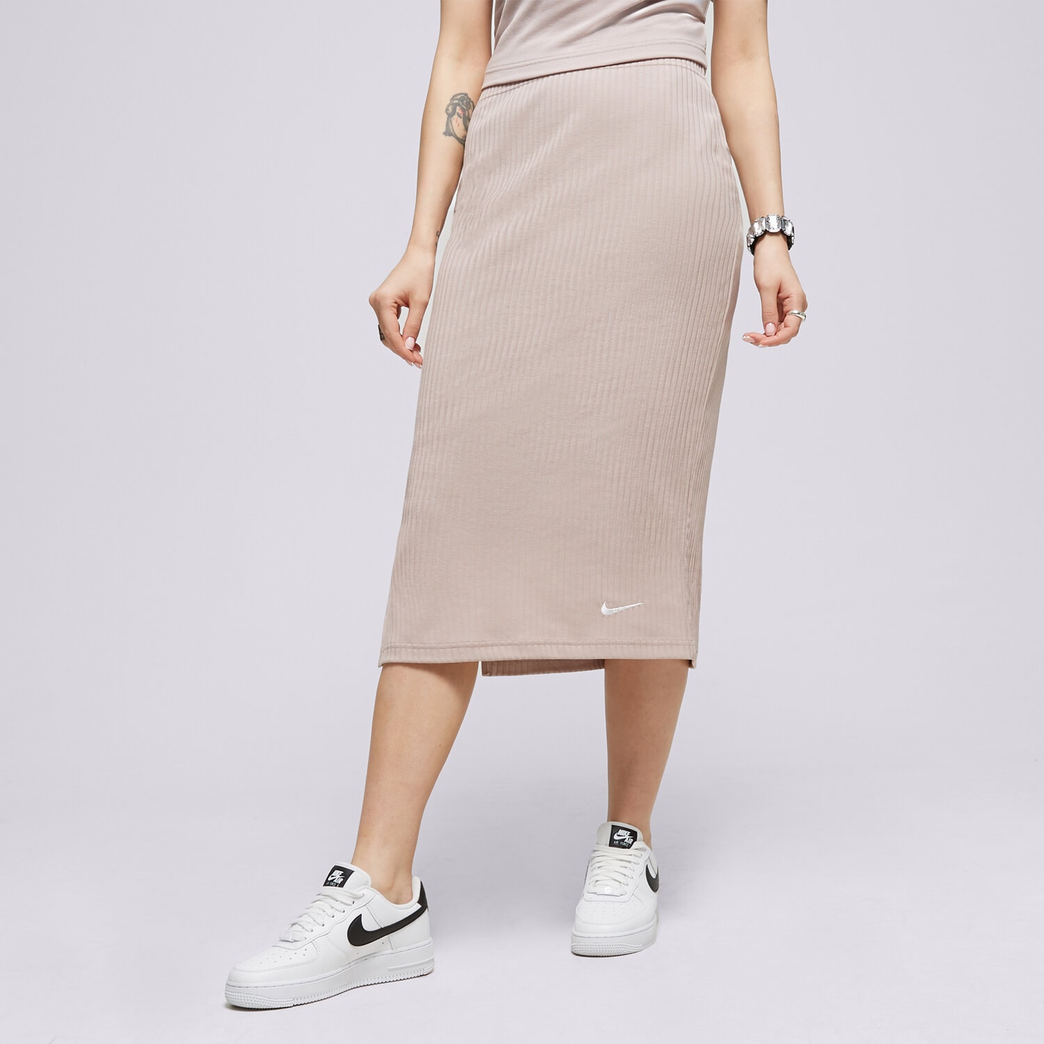 Damen Rock NIKE ROCK W NSW RIB JRSY SKIRT DV7956-272 Beige
