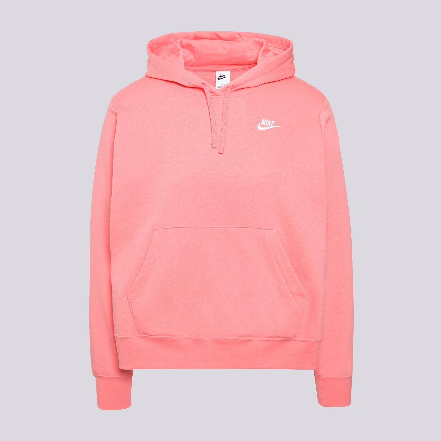 Damen NIKE HOODIE W NSW CLUB FLC STD PLUS SIZE DV5092-894 Rosa
