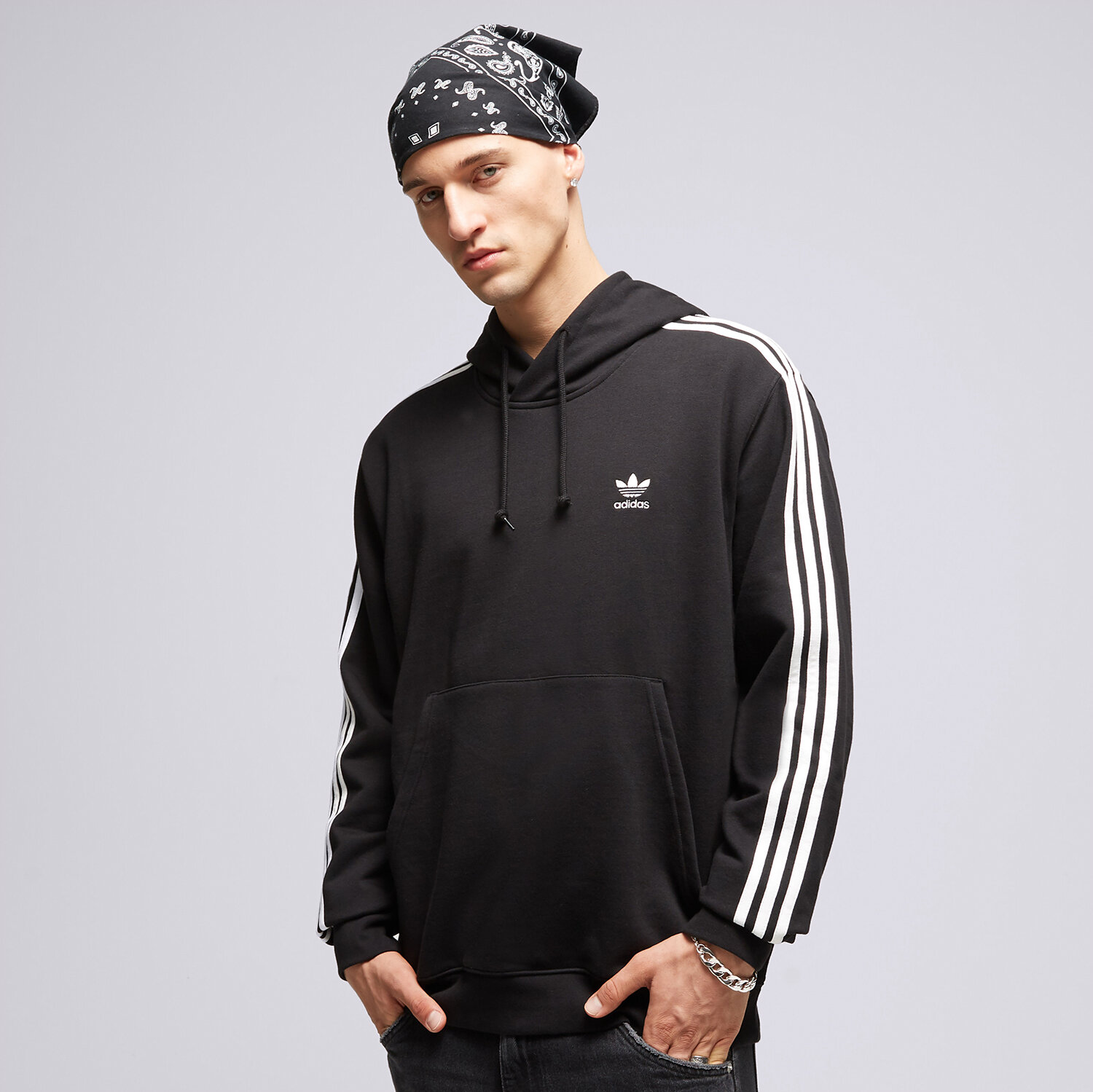 Herren ADIDAS HOODIE 3-STRIPES HOODY IM2088 Schwarz