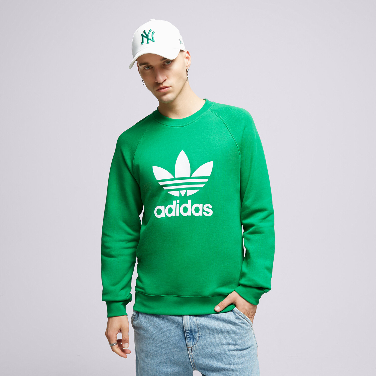 Herren ADIDAS SWEATSHIRT TREFOIL CREW IM4503 Grün