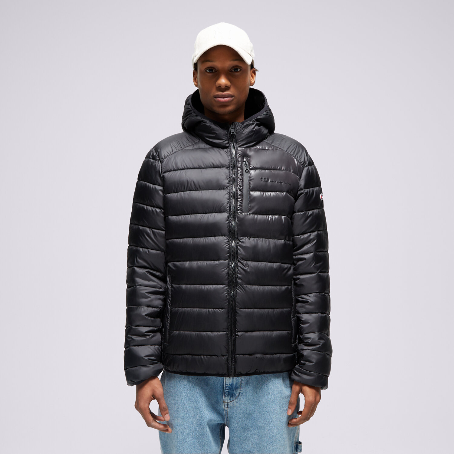 Herren Winterjacke CHAMPION JACKE WINTER HOODED JACKET 219184KK001 Schwarz