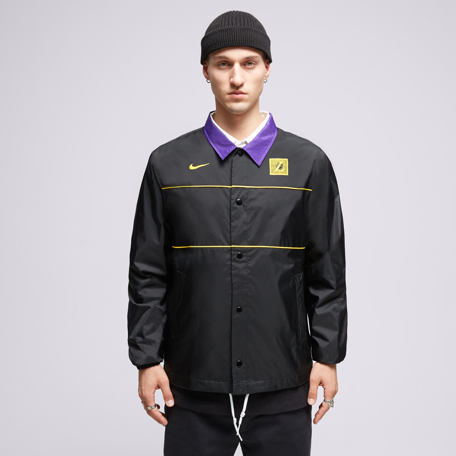 Herren Übergangsjacke NIKE JACKE LAL MNK JKT LTWT CTS NBA DX9839-010 Schwarz