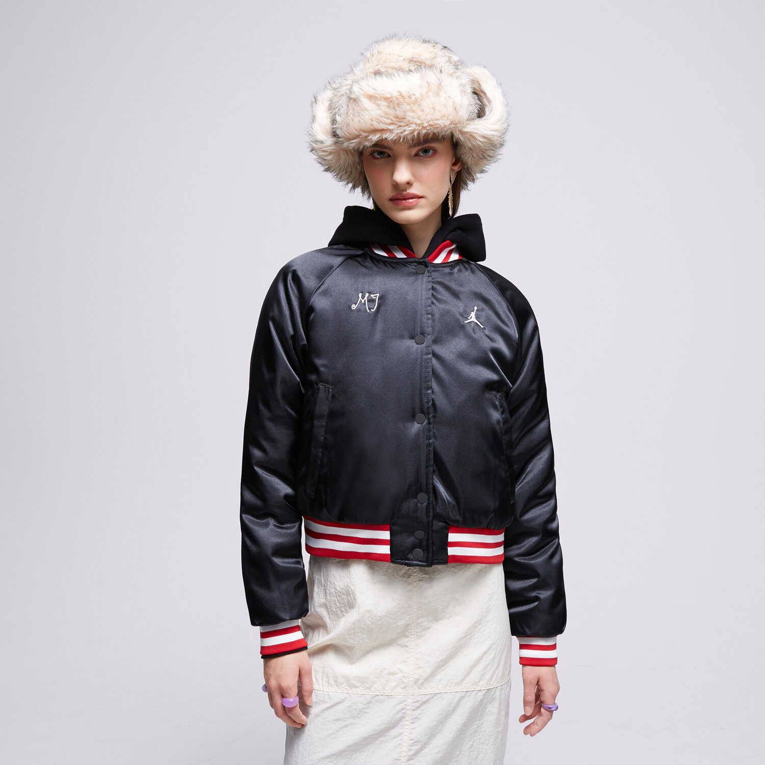 Damen Übergangsjacke JORDAN JACKE W J VARSITY  FB5152-010 Schwarz