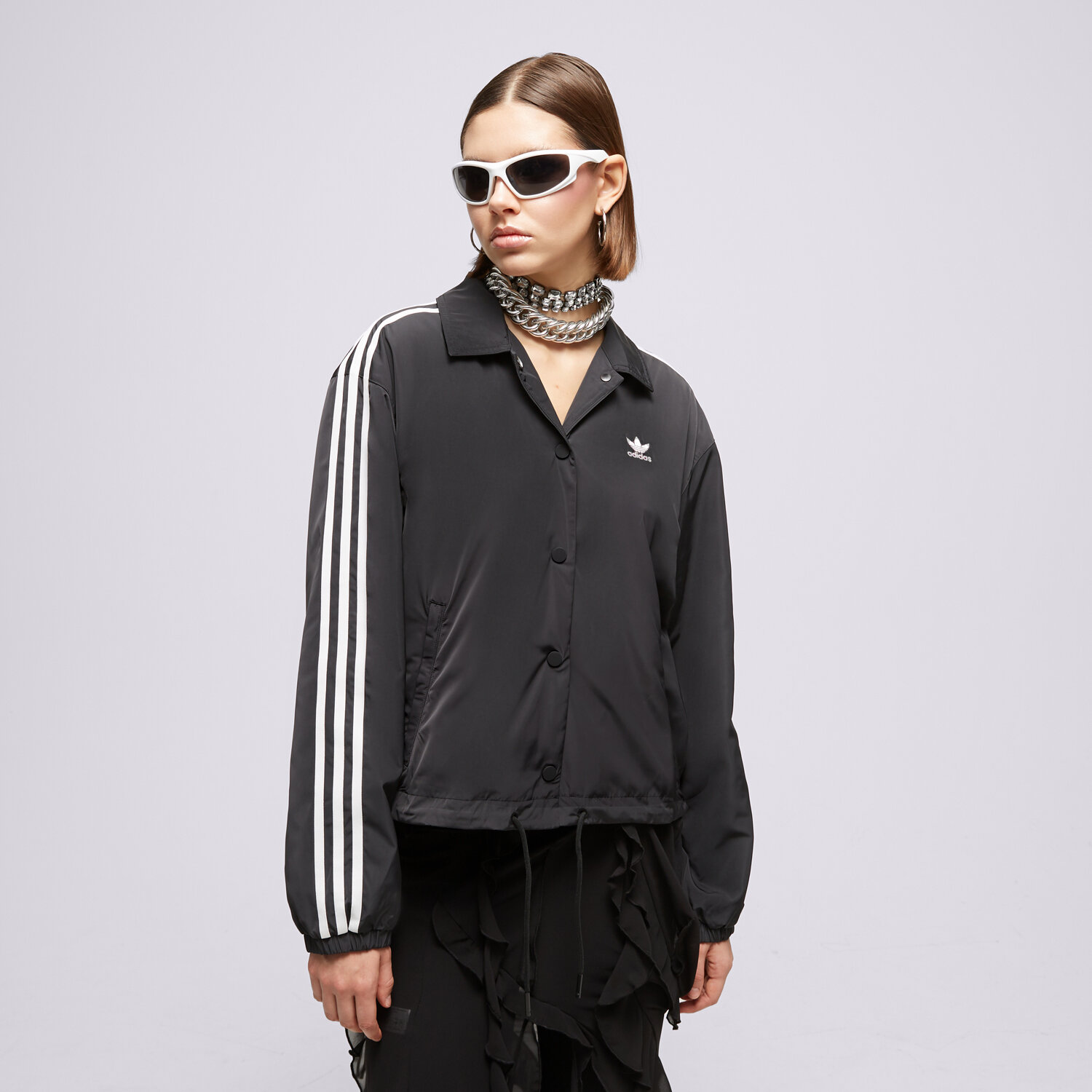 Damen Übergangsjacke ADIDAS JACKE COACH JACKET IC5478 Schwarz