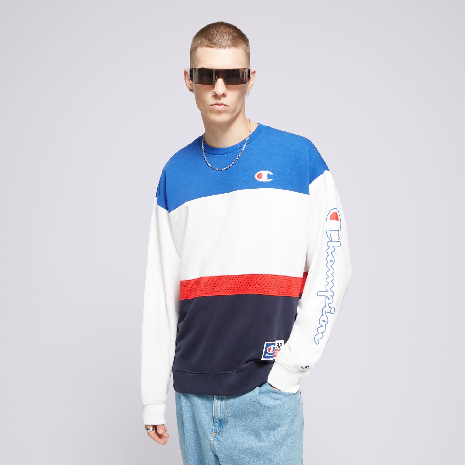 Herren CHAMPION SWEATSHIRT CREWNECK RETRO SPORT 219739WW001 Multicolor