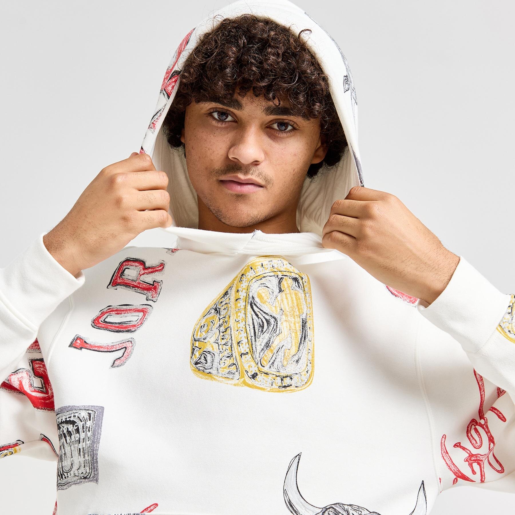 Herren JORDAN HOODIE M J ESS AOP FLC PO FN4545-133 Multicolor