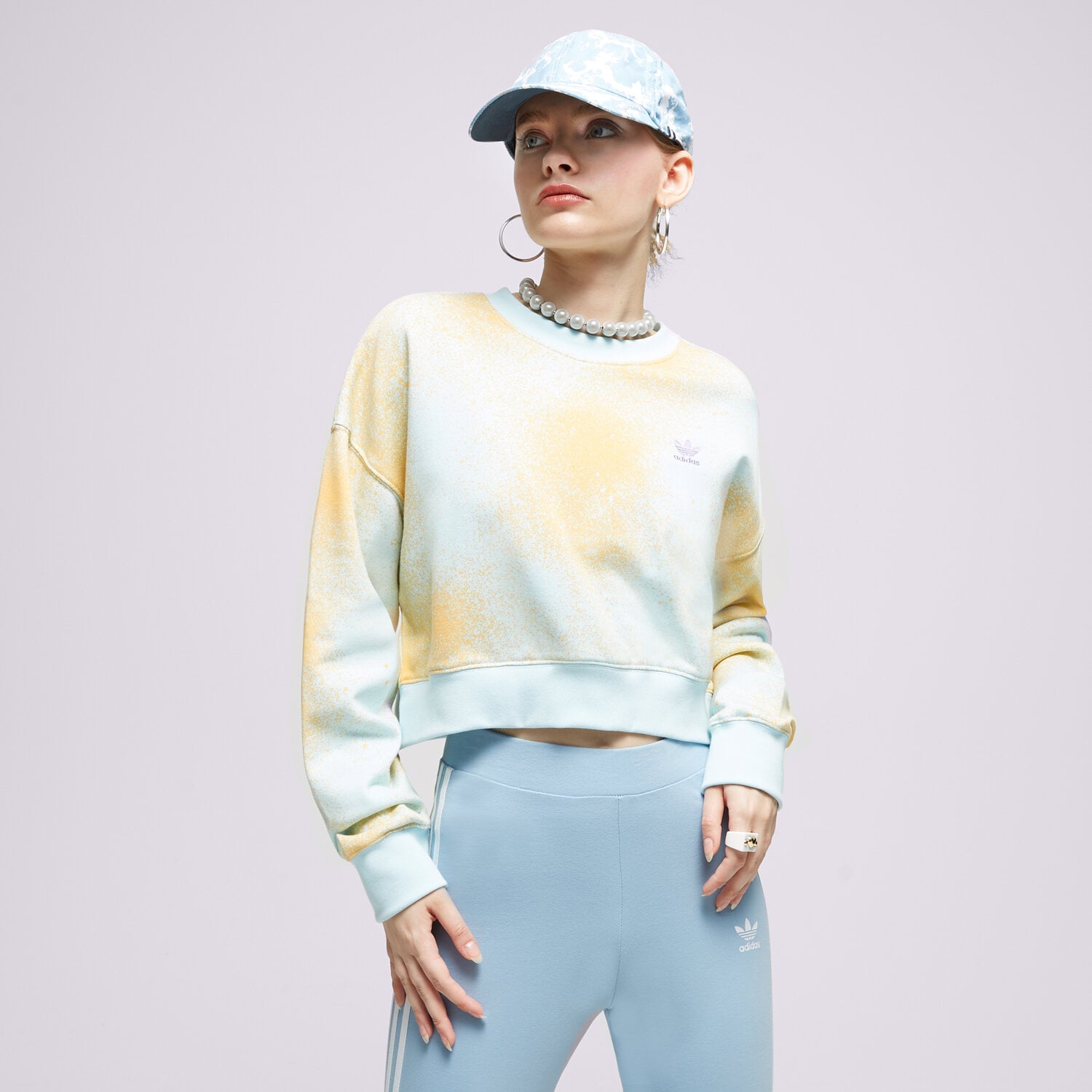 Damen ADIDAS SWEATSHIRT AOP SWEATER HL6600 Multicolor